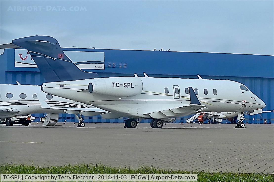 TC-SPL, 2013 Bombardier Challenger 300 (BD-100-1A10) C/N 20424, 2013 Bombardier CL300 Challenger, c/n: 20424 at Luton