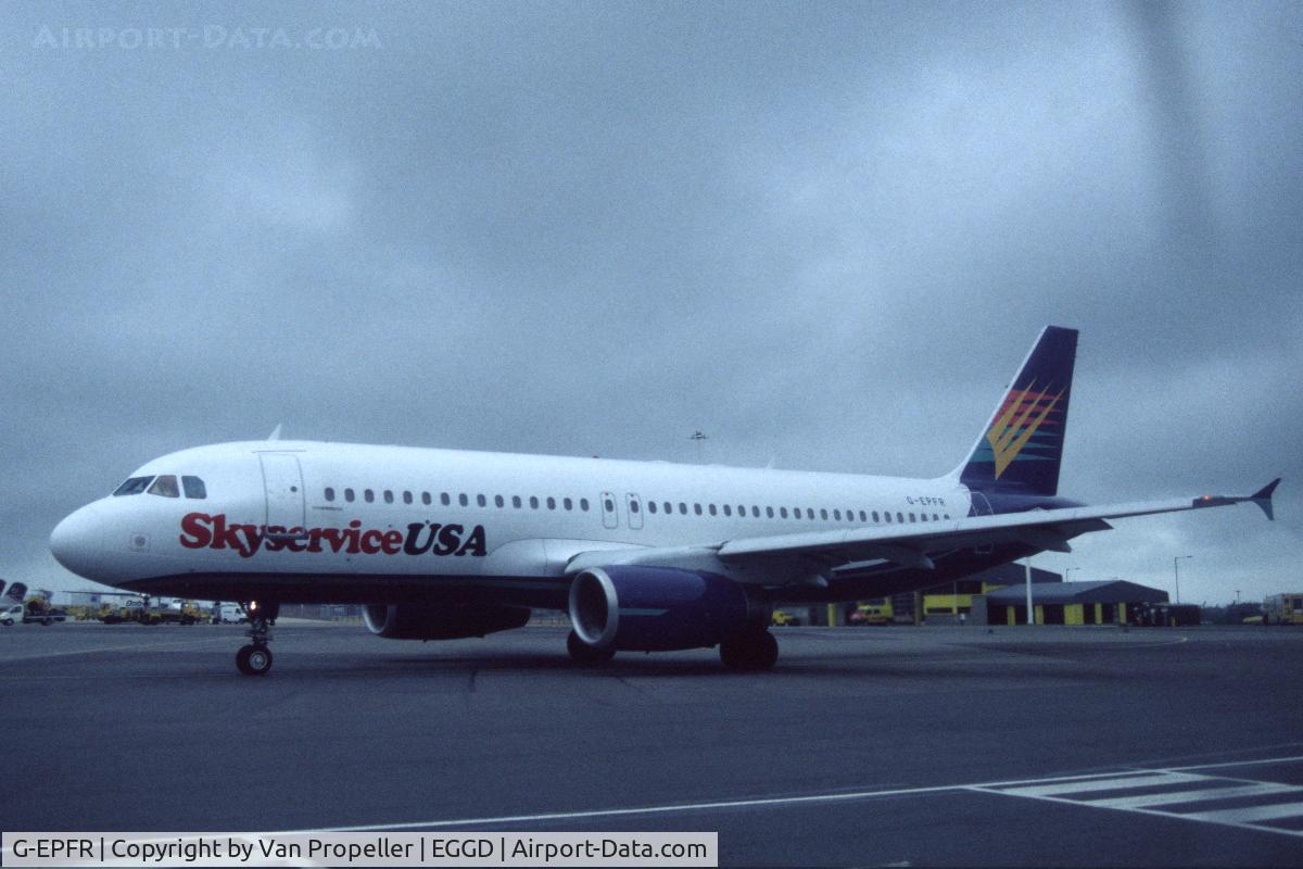 G-EPFR, 1994 Airbus A320-231 C/N 437, Airbus A320-231 of Skyservice USA at Bristol Airport, UK, 1999