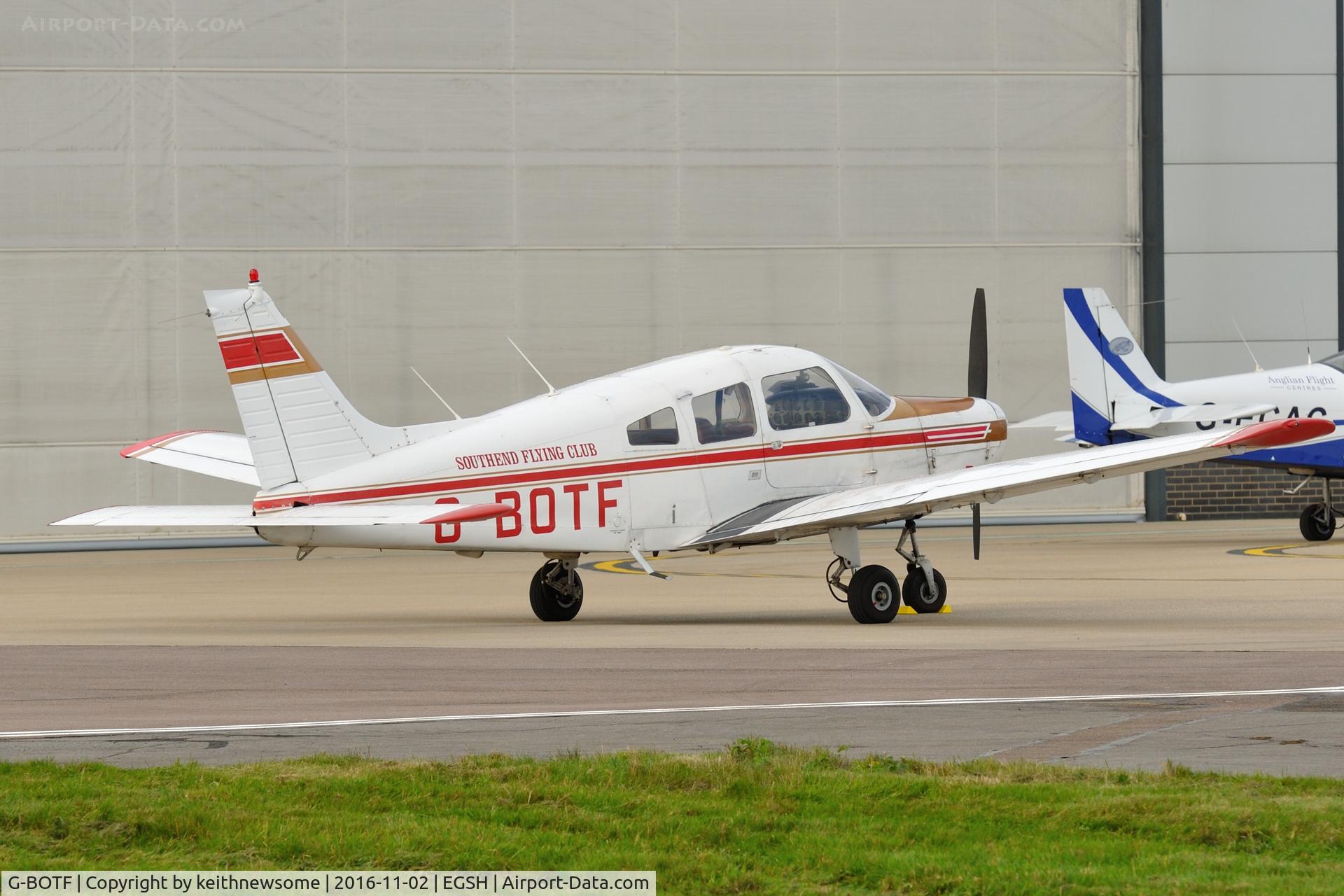 G-BOTF, 1975 Piper PA-28-151 Cherokee Warrior C/N 28-7515436, Regular Visitor.