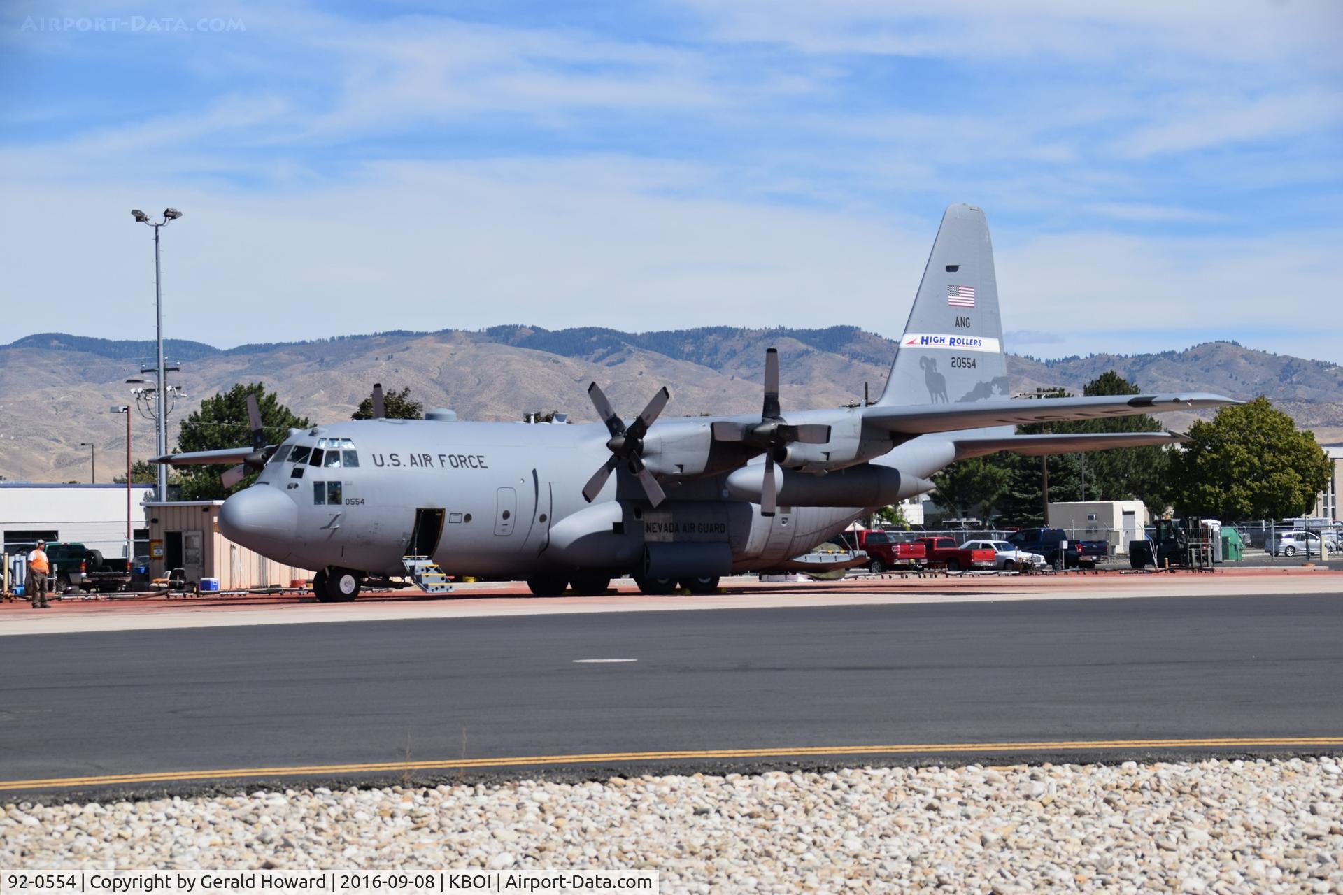 92-0554, 1992 Lockheed C-130H Hercules C/N 382-5352, 192nd Airlift Sq., Nevada ANG, Reno, NV. Parked on NIFC ramp.