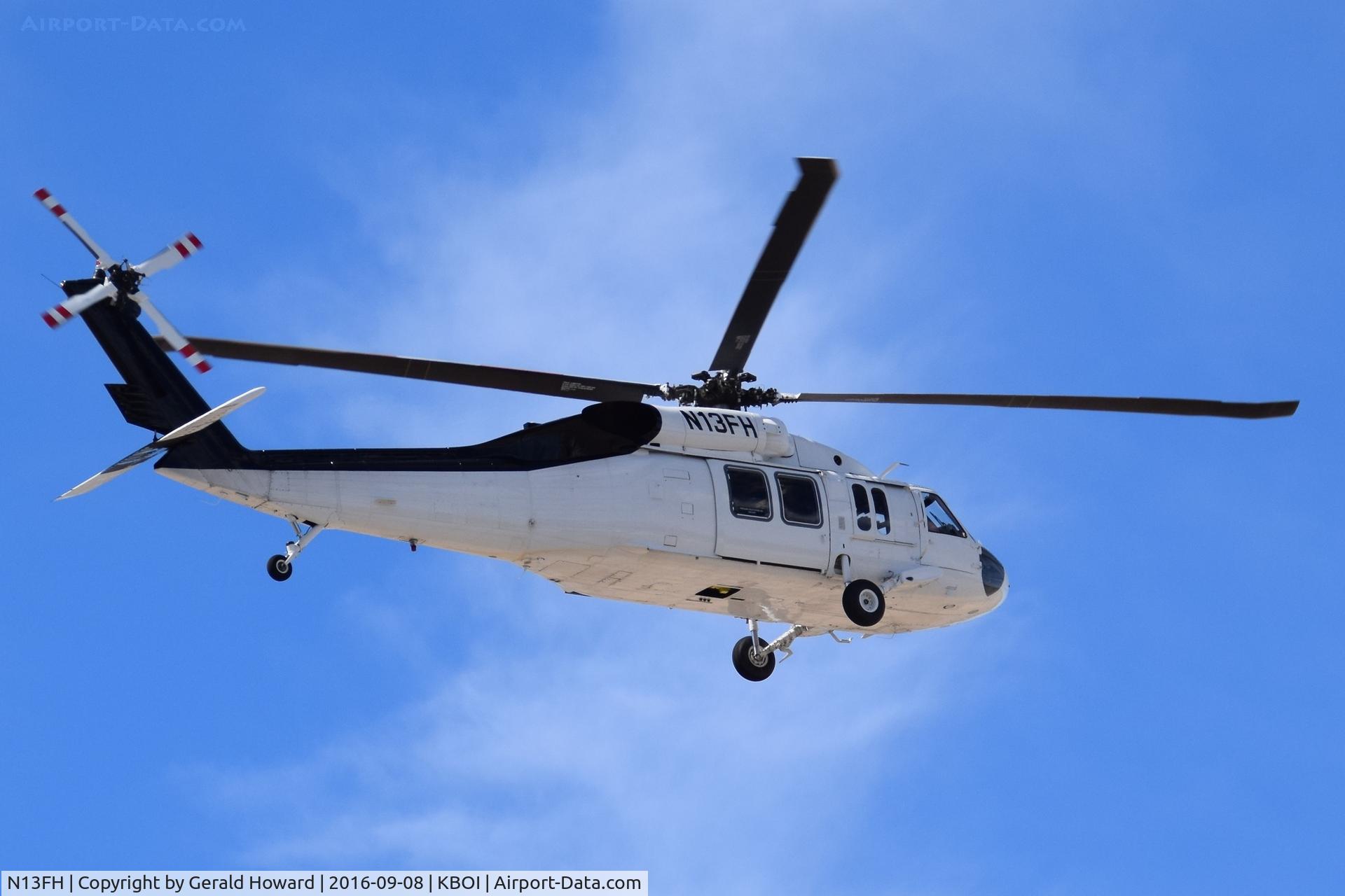 N13FH, 1979 Sikorsky UH-60A Black Hawk C/N 70170, Departing BOI.