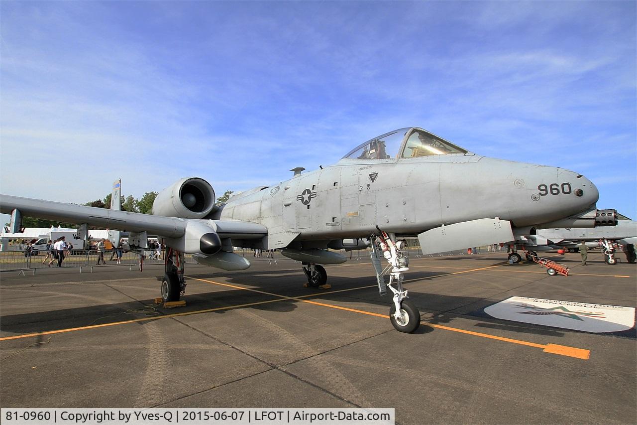 81-0960, 1981 Fairchild Republic A-10C Thunderbolt II C/N A10-0655, USAF Fairchild Republic A-10C Thunderbolt II, Static display, Tours Air Base 705 (LFOT-TUF) Open day 2015