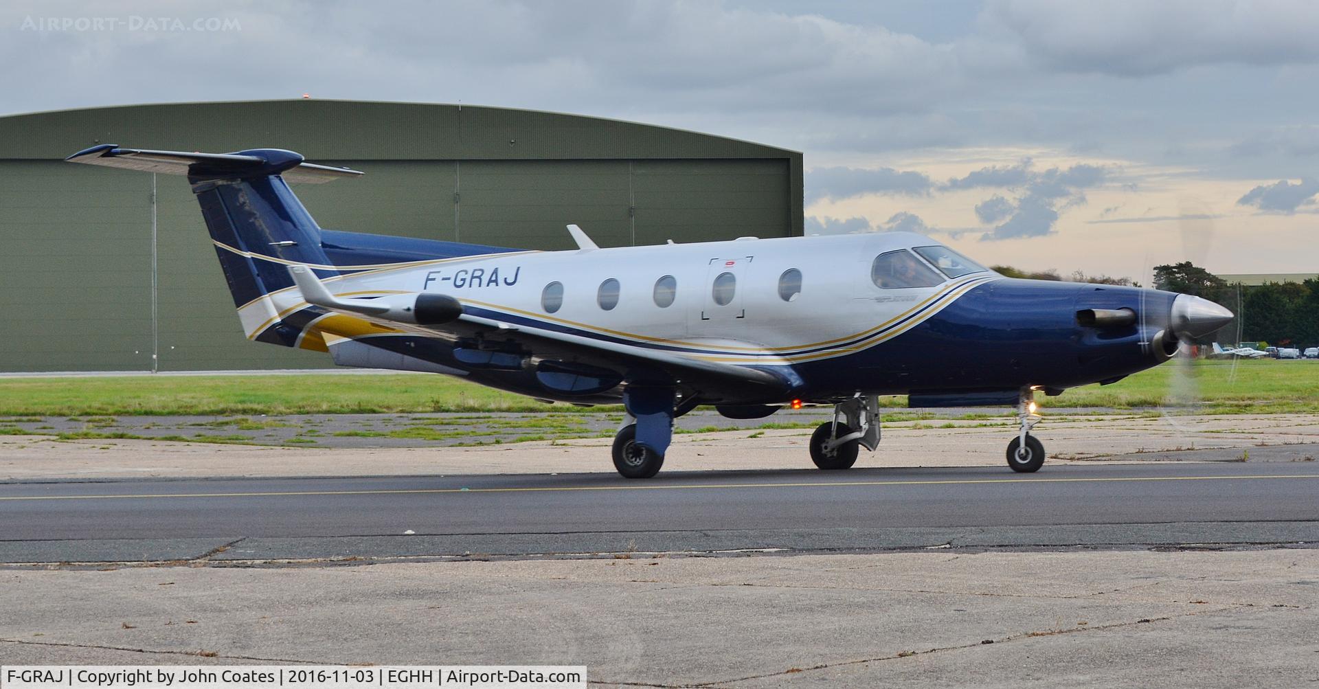 F-GRAJ, 2001 Pilatus PC-12/45 C/N 406, Taxiing from Airtime