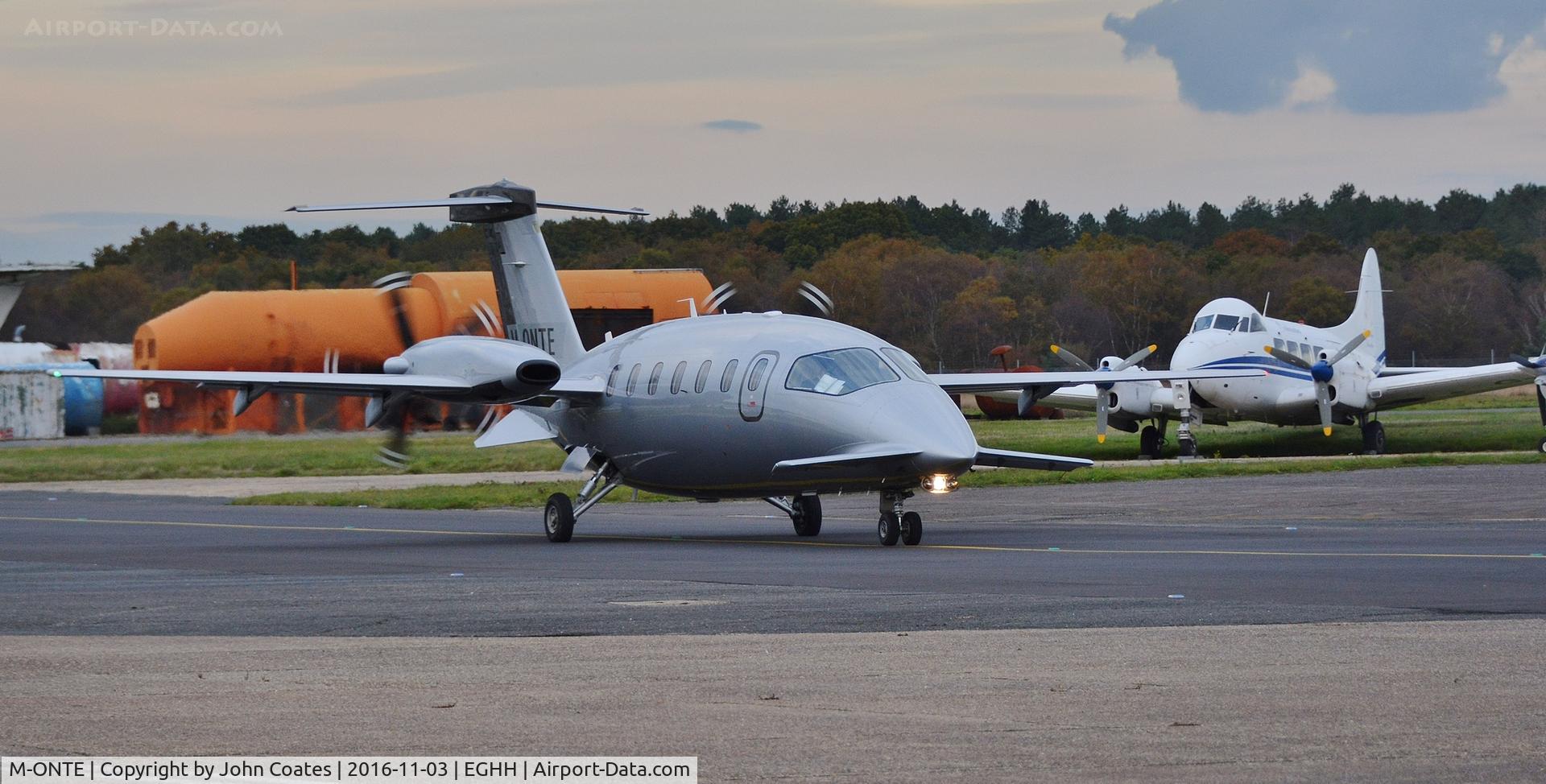 M-ONTE, 2009 Piaggio P-180 Avanti II C/N 1176, Taxiing from Thurston Avn