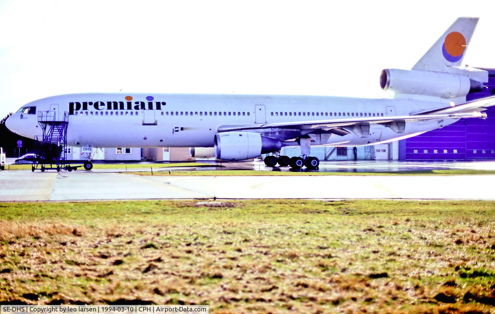 SE-DHS, 1979 McDonnell Douglas DC-10-10 C/N 46646, Copenhagen 10.3.94