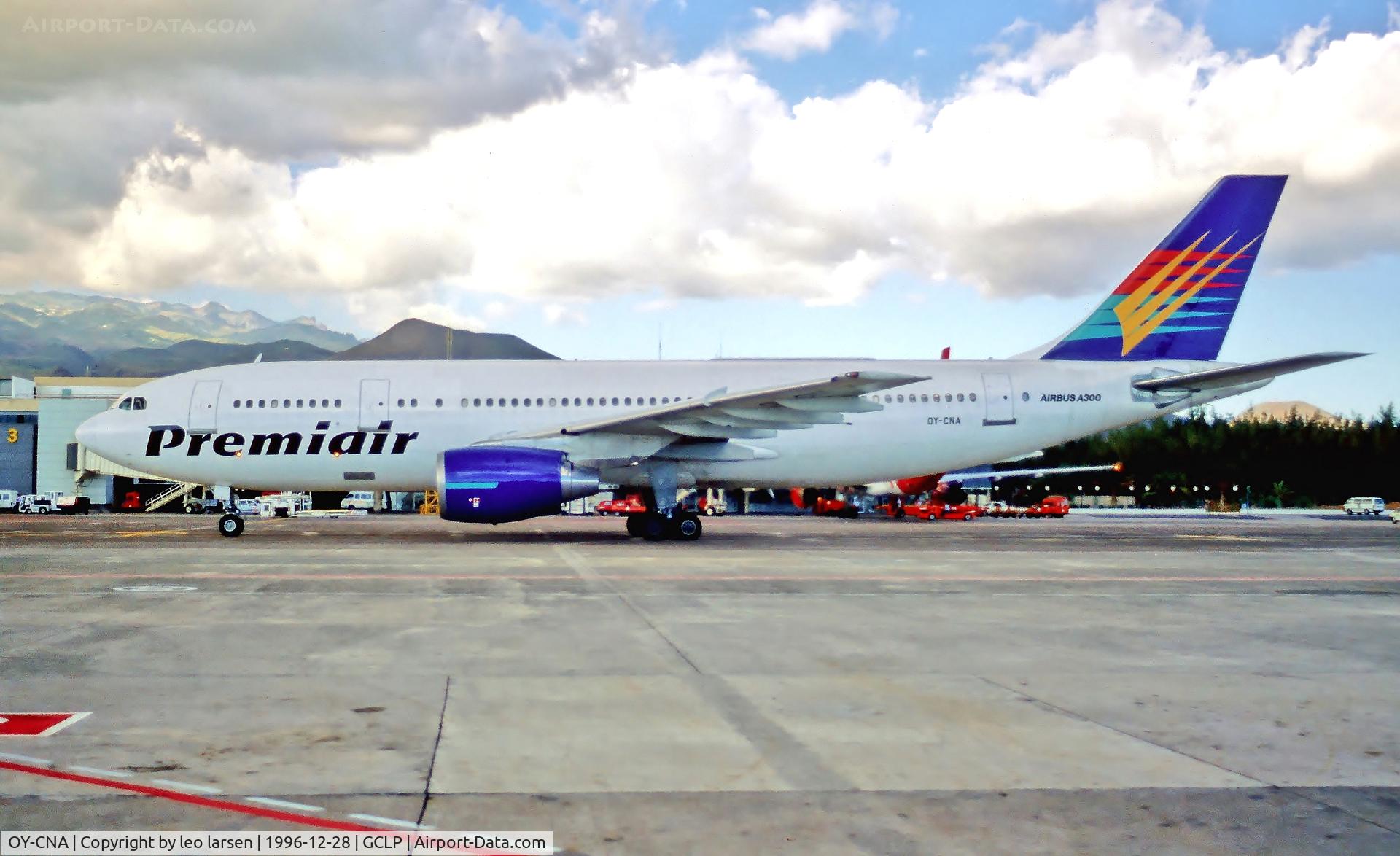 OY-CNA, 1979 Airbus A300B2-320 C/N 079, Las  Palmas 28.12.96