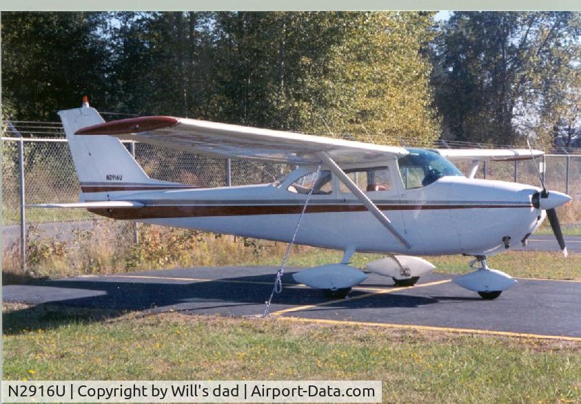 N2916U, 1963 Cessna 172D C/N 17250516, 1963 Cessna 172D while parked at Friday Harbour