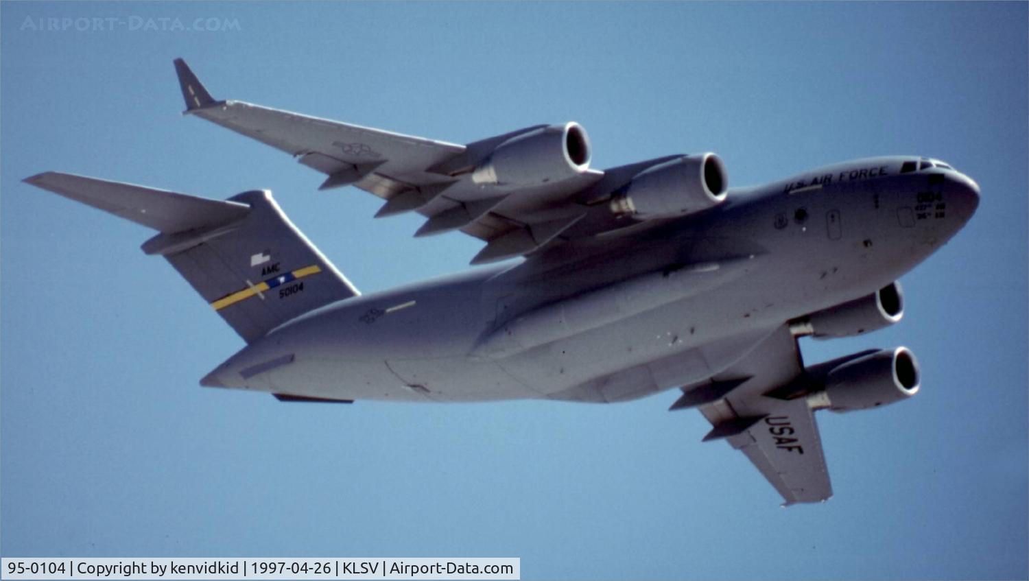 95-0104, 1995 McDonnell Douglas C-17A Globemaster III C/N P-29, At the 1997 50th Anniversary of the USAF air display, Nellis AFB.