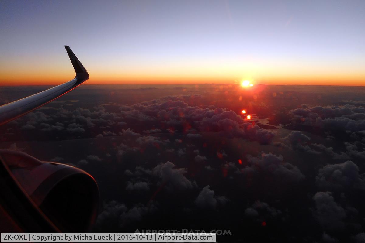 ZK-OXL, 2016 Airbus A320-232 C/N 7086, Sunrise (6am flight, AKL-CHC)