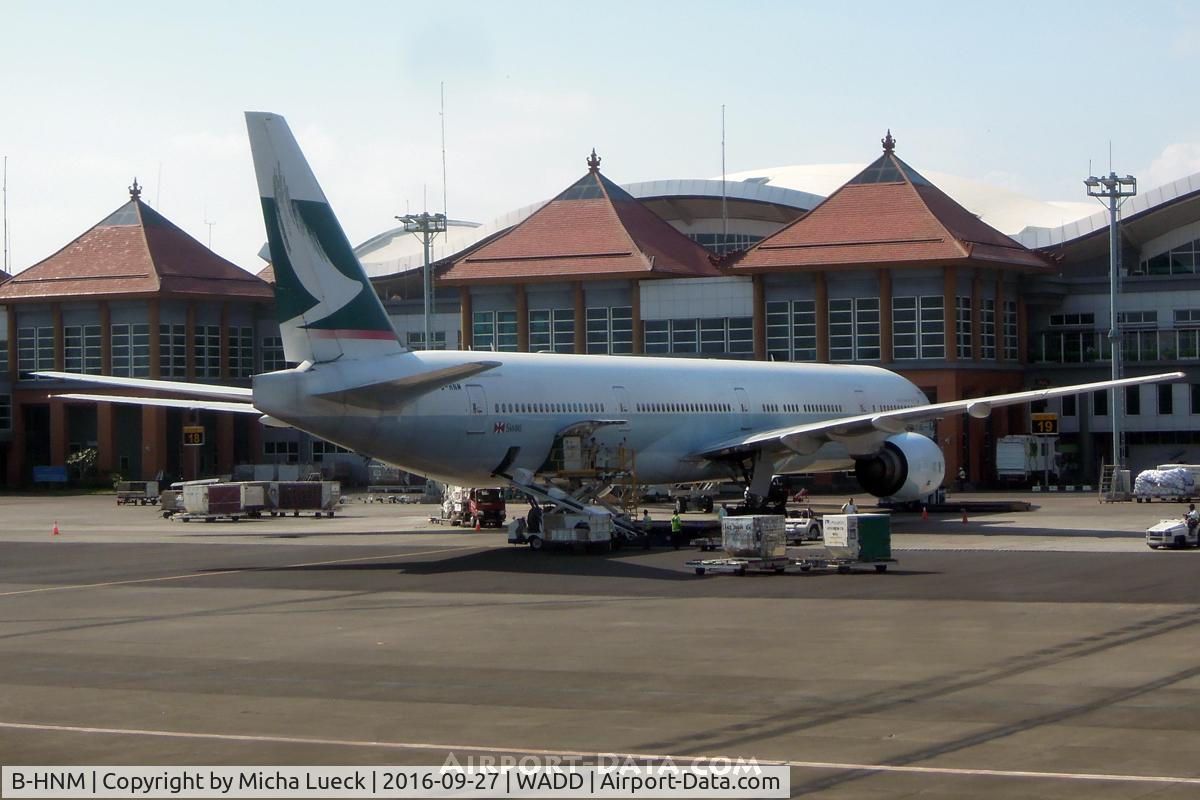 B-HNM, 2003 Boeing 777-367 C/N 33702, At Denpasar