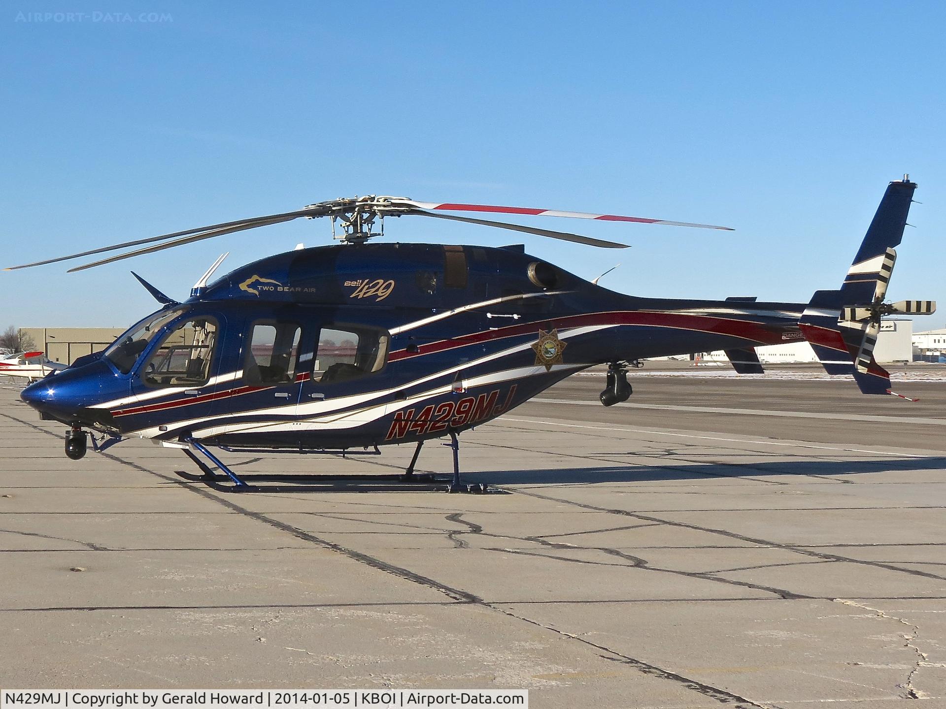 N429MJ, 2012 Bell 429 GlobalRanger C/N 57096, Parked on Western Air ramp.