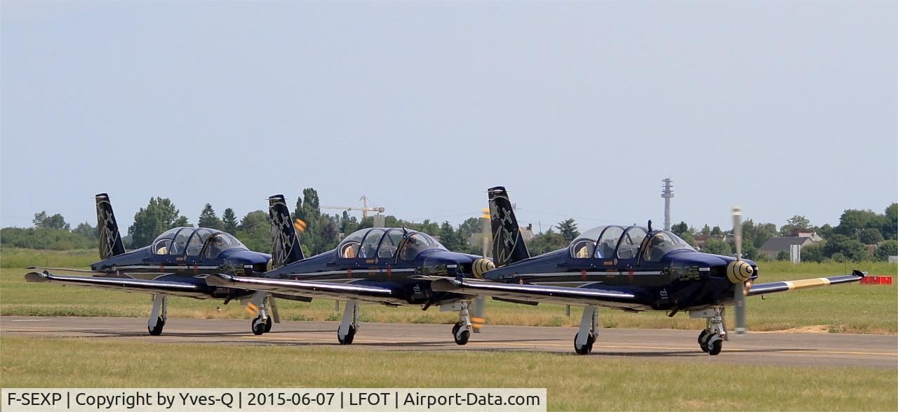 F-SEXP, Socata TB-30 Epsilon C/N 99, Socata TB-30 Epsilon, Taxiing to parking area, Tours Air Base 705 (LFOT-TUF) Open day 2015