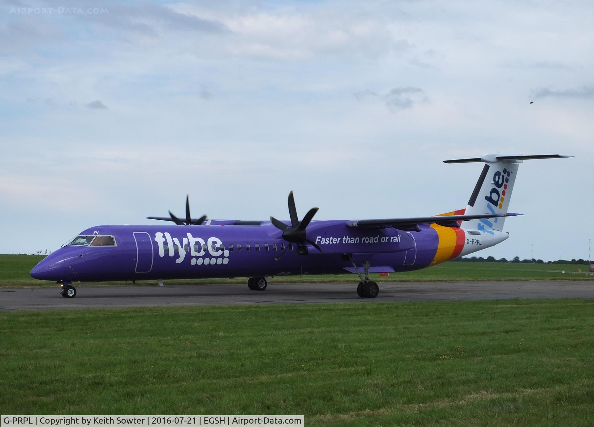 G-PRPL, 2011 Bombardier DHC-8-402 Dash 8 C/N 4380, TAXYING FOR DEPARTURE