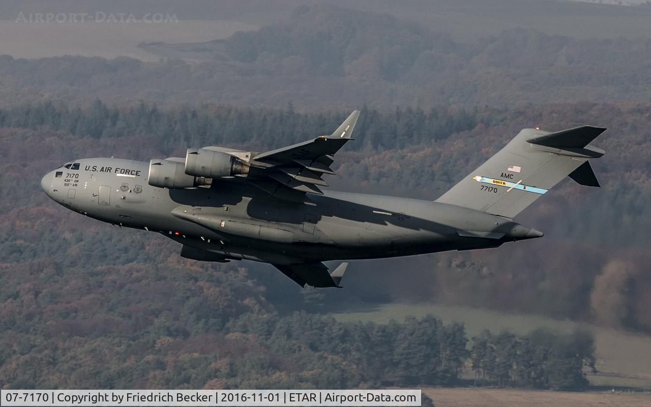 07-7170, Boeing C-17A Globemaster III C/N F-181, departure from Ramstein Air Base