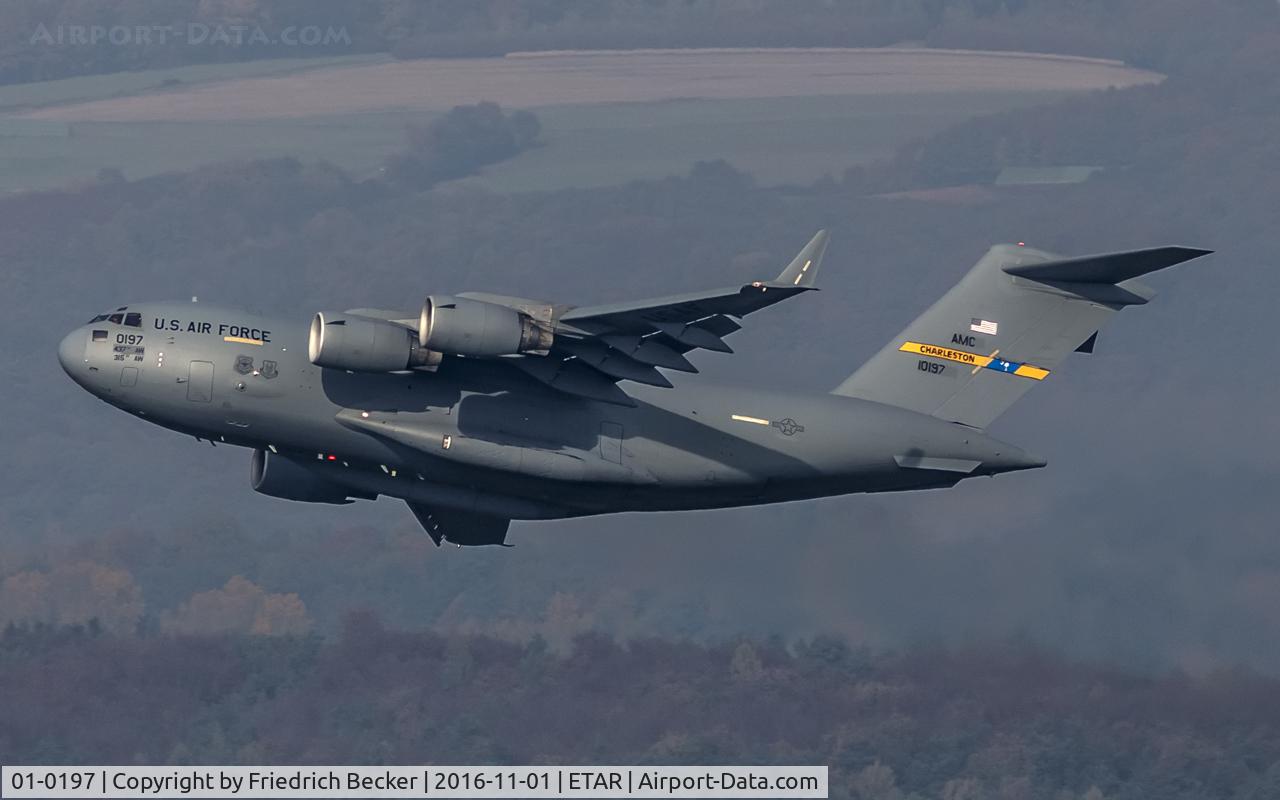 01-0197, 2001 Boeing C-17A Globemaster III C/N F-104, departure from Ramstein Air Base