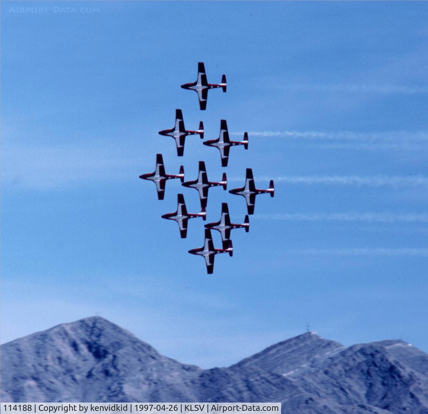 114188, 1966 Canadair CT-114 Tutor C/N 1188, At the 1997 50th Anniversary of the USAF air display, Nellis AFB.