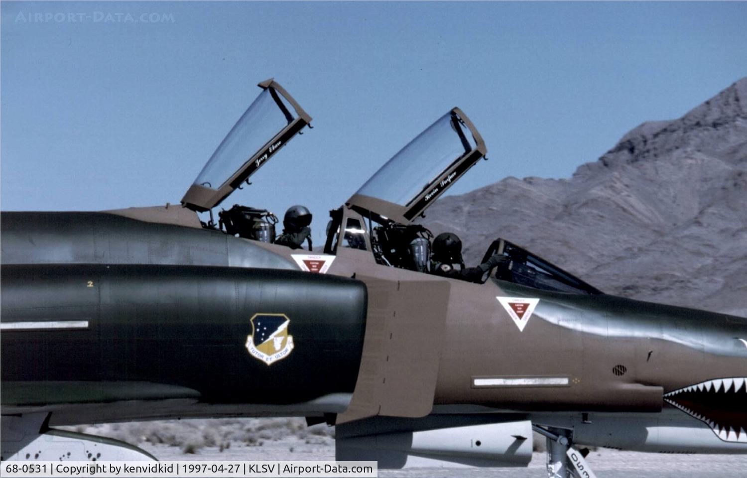 68-0531, 1968 McDonnell Douglas F-4E Phantom II C/N 3730, At the 1997 50th Anniversary of the USAF air display, Nellis AFB.