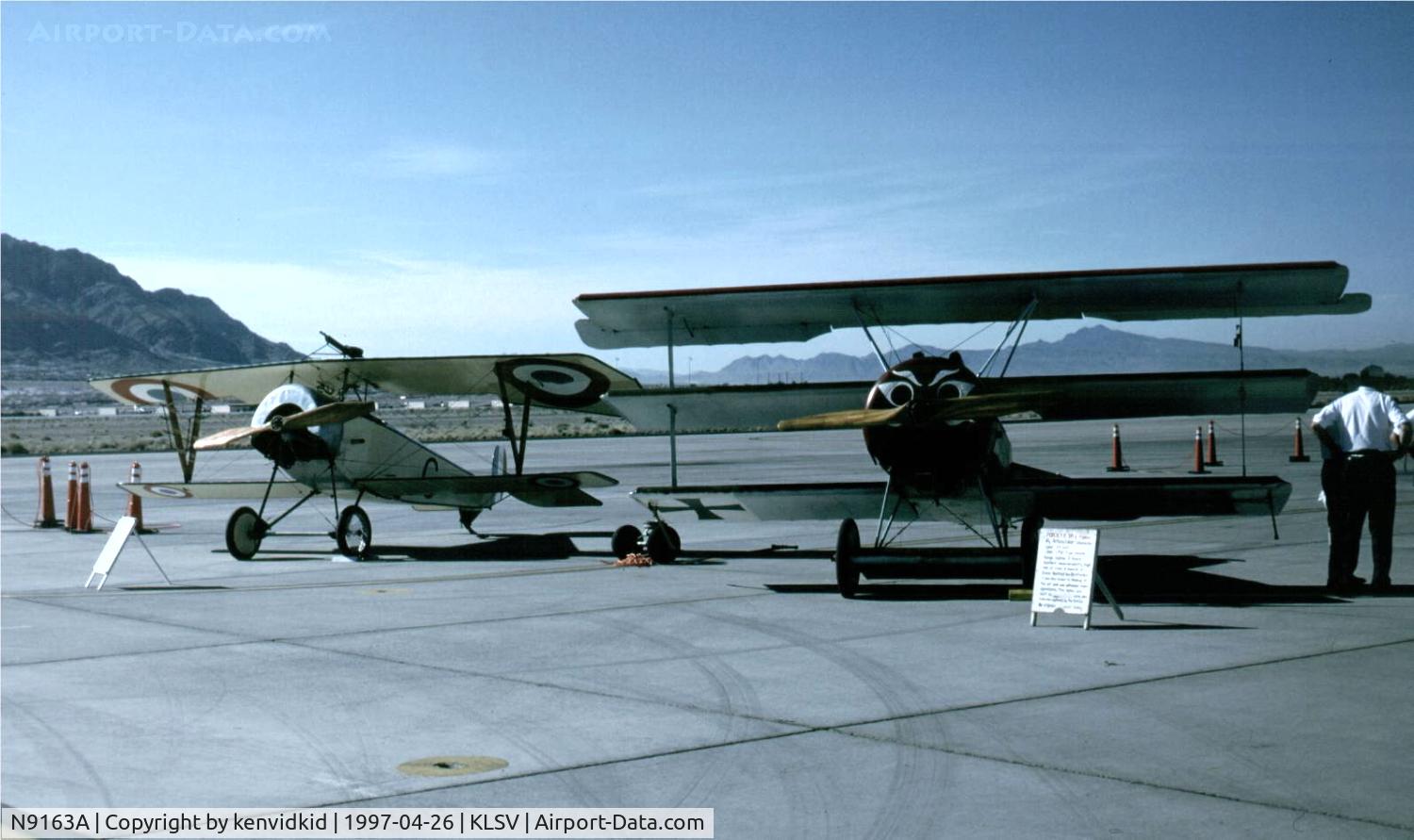 N9163A, 1990 Nieuport II Replica C/N 1915-78, At the 1997 50th Anniversary of the USAF air display, Nellis AFB.