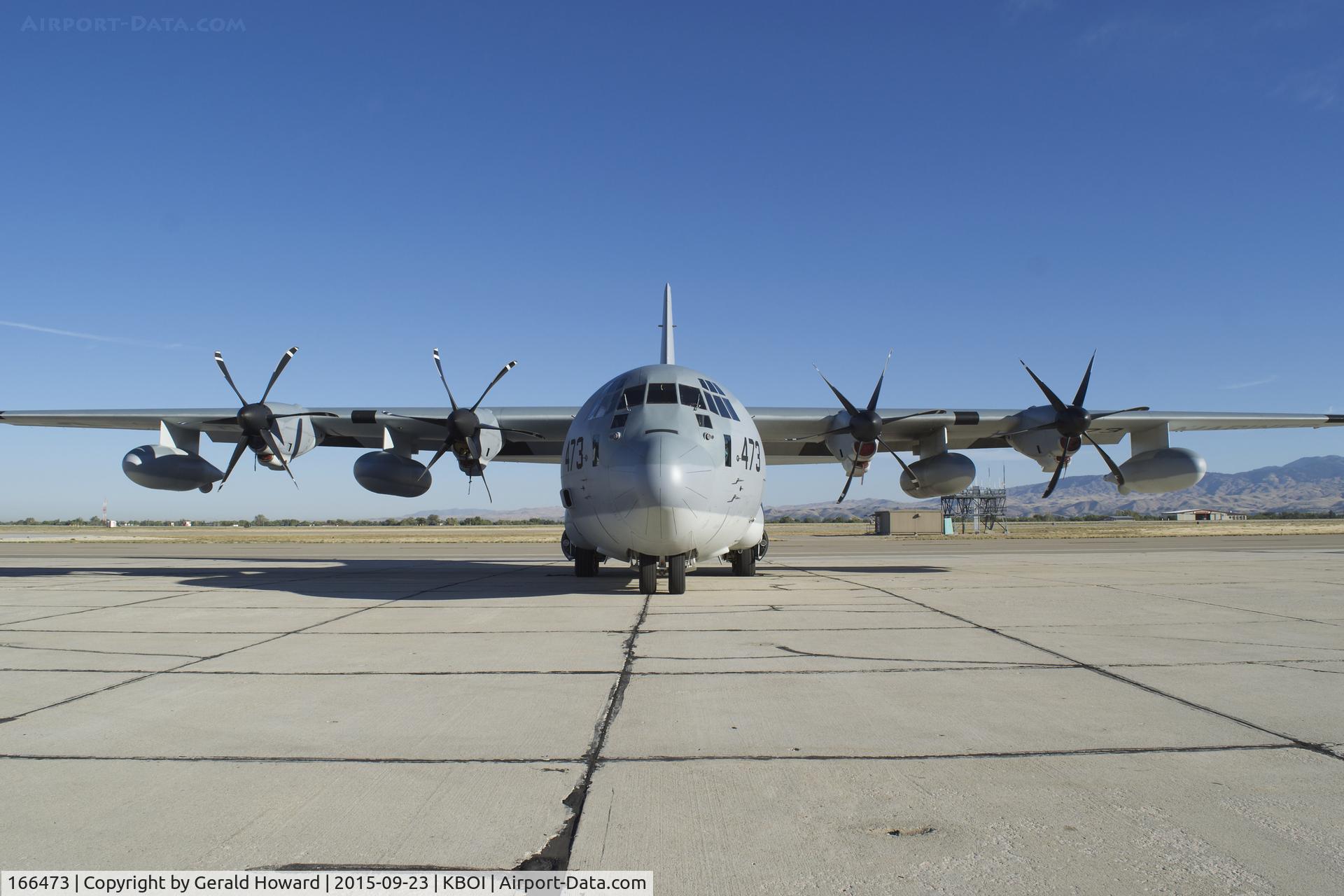 166473, 2004 Lockheed Martin KC-130J Hercules C/N 382-5544, VMGR 234, NAS Fort Worth, TX parked on Western Aircraft's ramp.