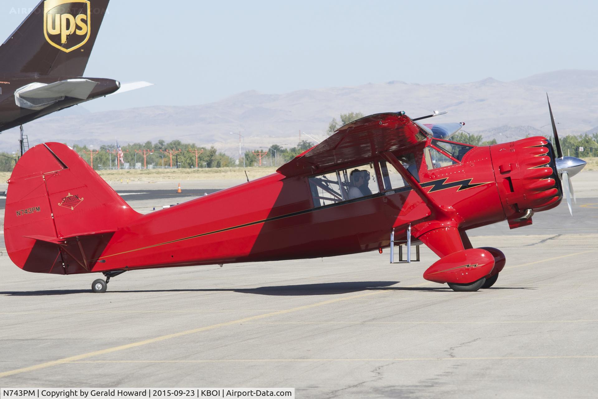 N743PM, Stinson V77 Reliant C/N 77-109, Parking at old city hangars.