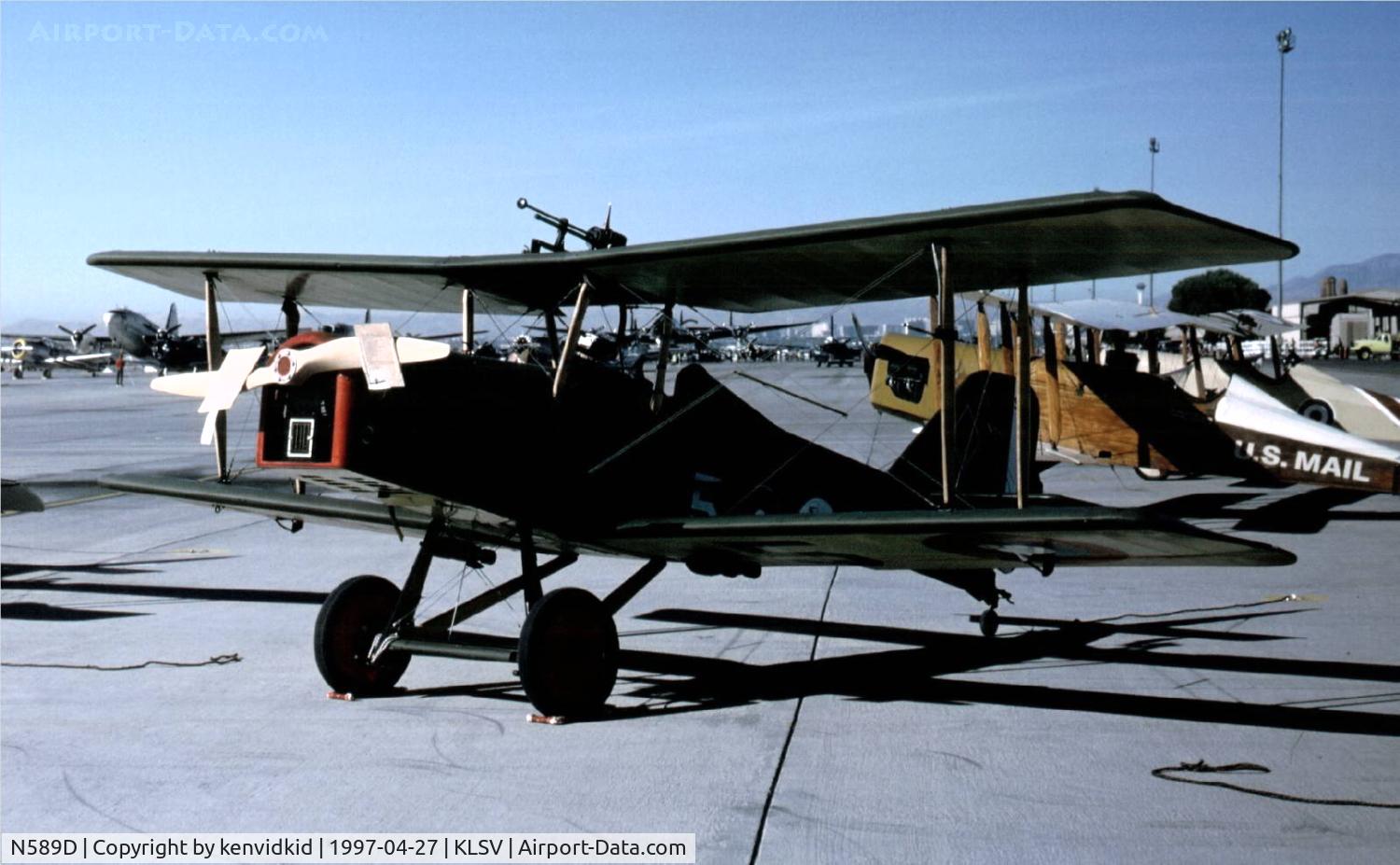 N589D, 1990 Royal Aircraft Factory SE-5A Replica C/N F8005, At the 1997 50th Anniversary of the USAF air display, Nellis AFB.