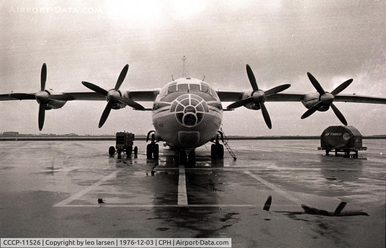 CCCP-11526, 1972 Antonov An-12BP C/N 02348207, Copenhagen 3.12.76