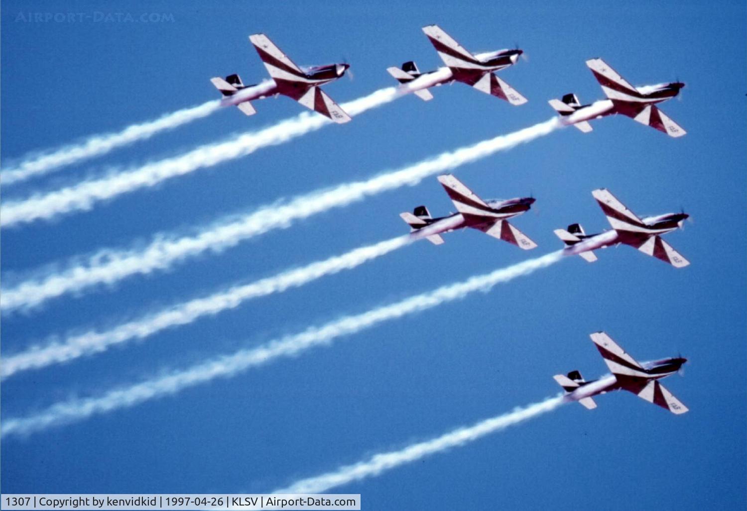 1307, Embraer T-27 Tucano (EMB-312) C/N 312011, At the 1997 50th Anniversary of the USAF air display, Nellis AFB.
