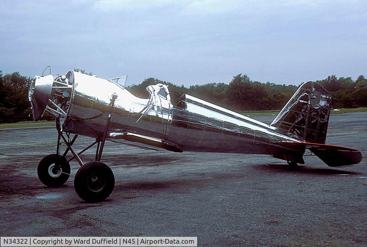 N34322, 1942 Meyers OTW-145 C/N 66, Restoration for Jack Schleich in progress at Cawley Aviation, Kobelt Airport, in June, 1978