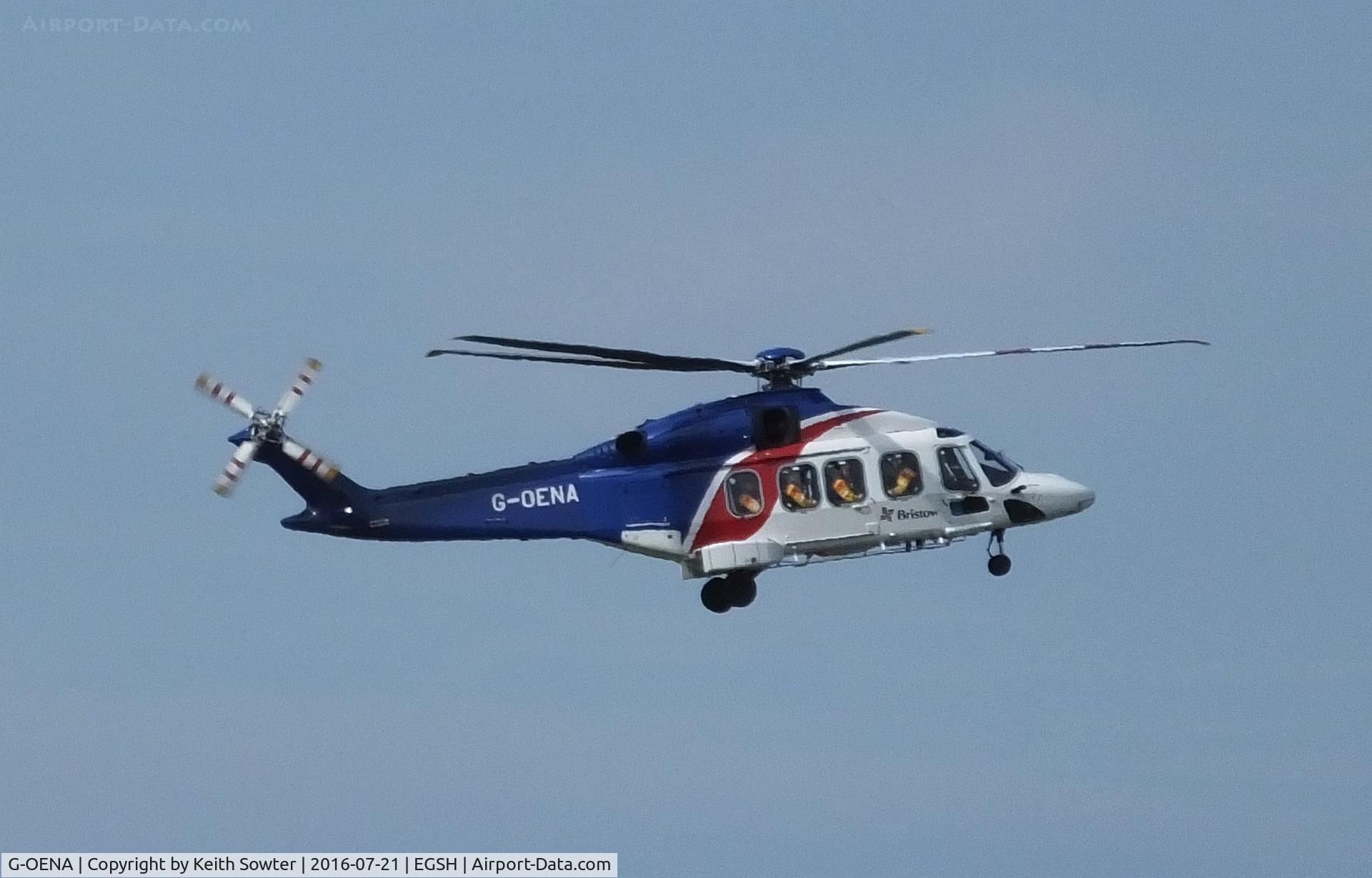G-OENA, 2013 AgustaWestland AW189 C/N 49007, Hover landing