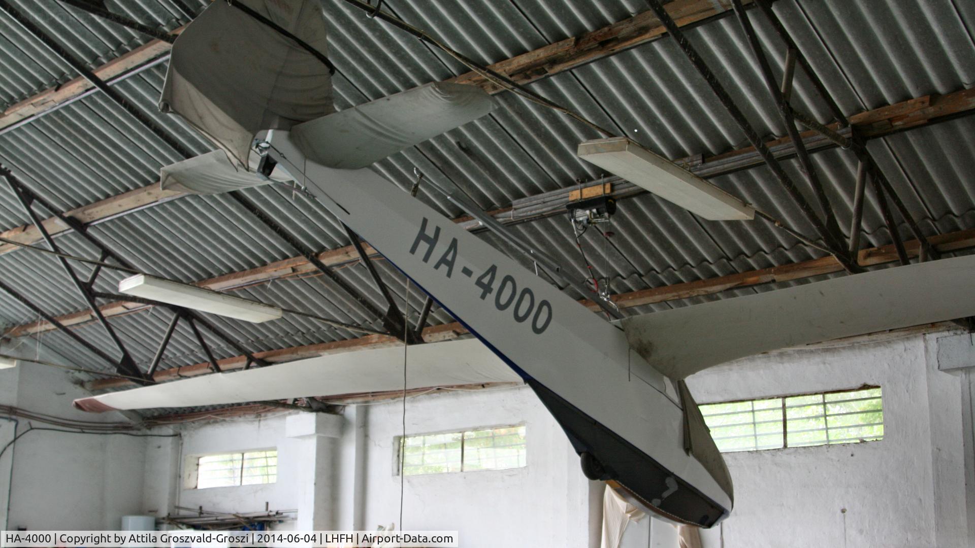 HA-4000, Scheibe L-Spatz 55 C/N 572, Farkashegy Airfield, Hungary