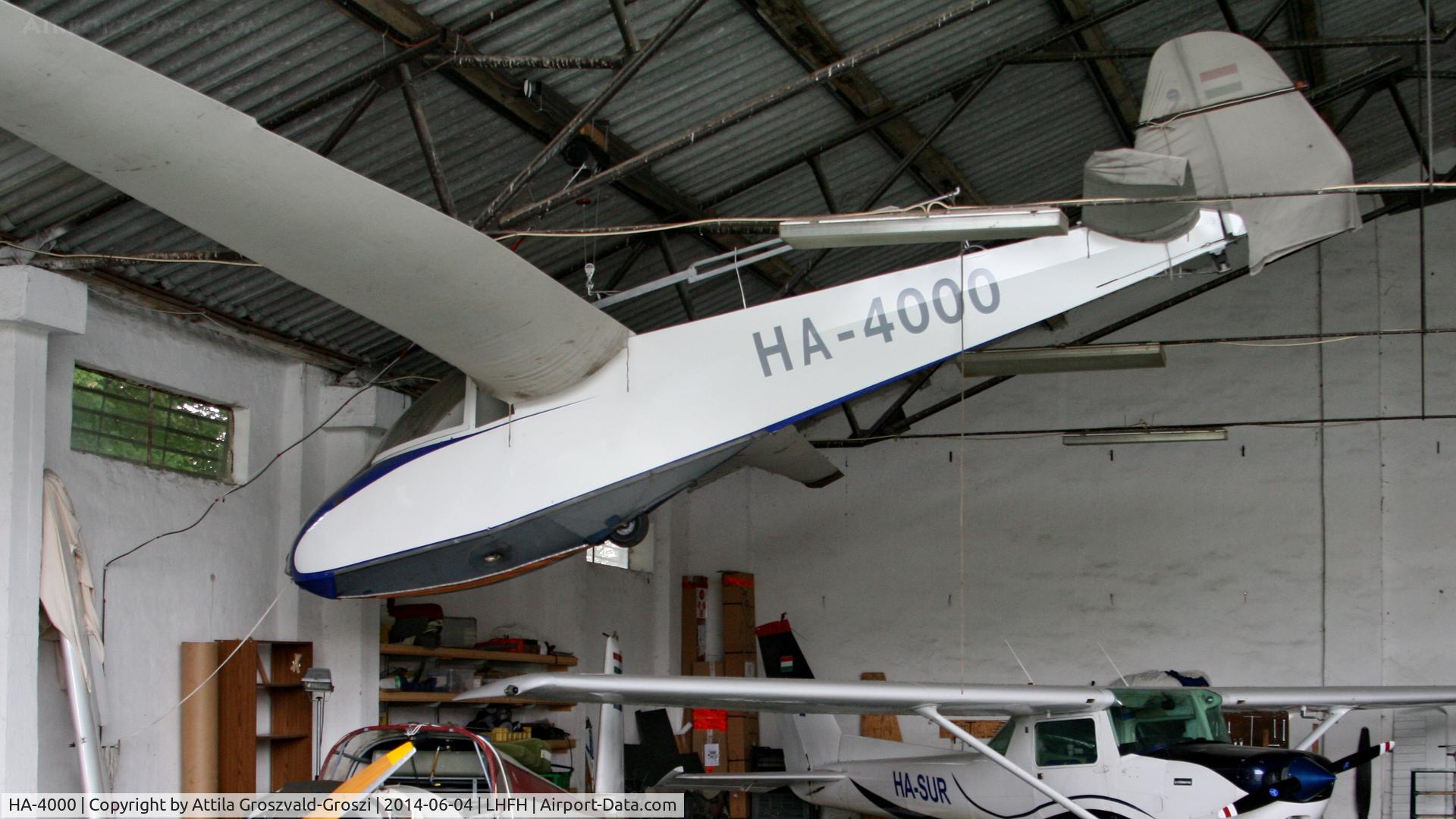 HA-4000, Scheibe L-Spatz 55 C/N 572, Farkashegy Airfield, Hungary