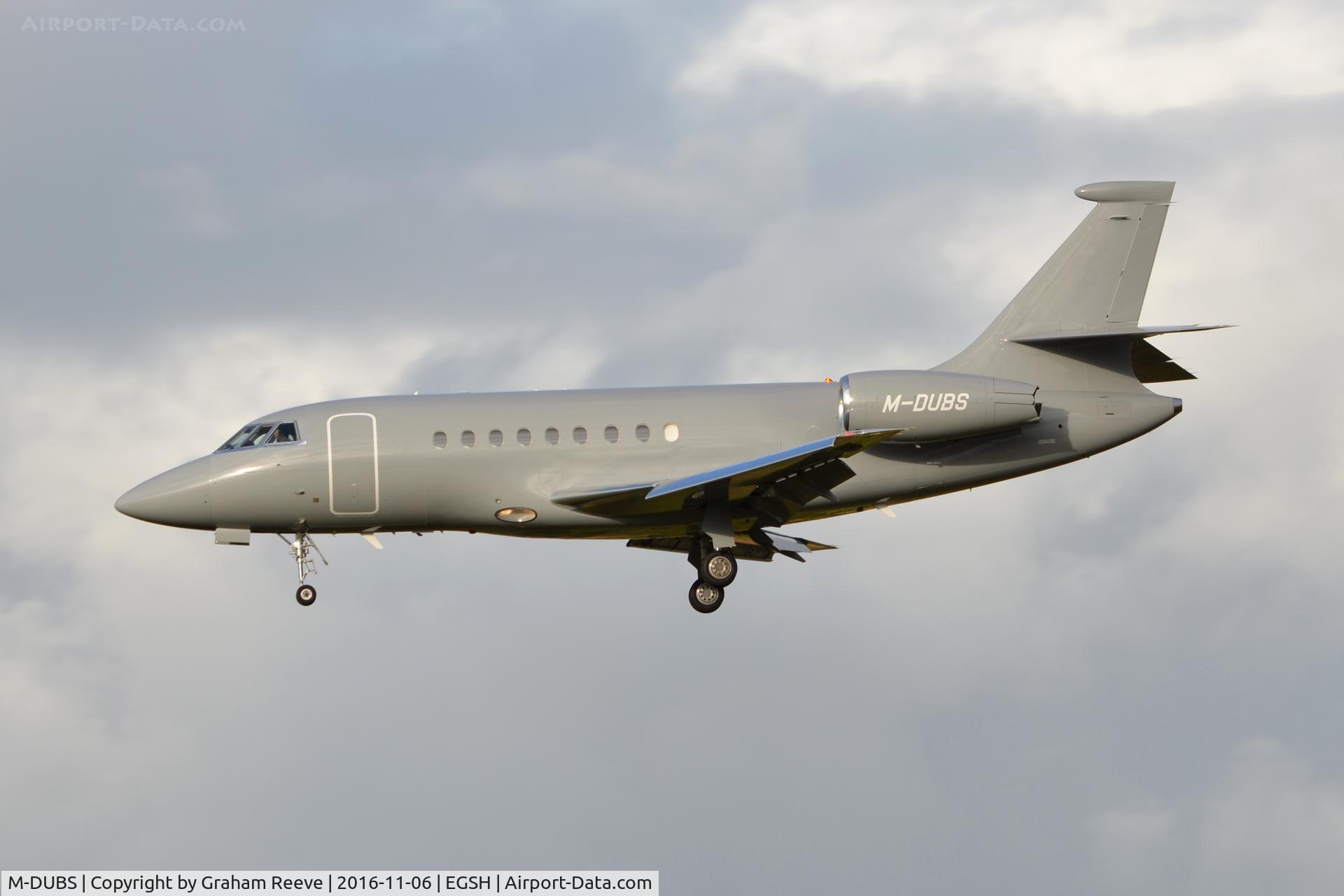 M-DUBS, 2004 Dassault Falcon 2000EX C/N 30, Landing at Norwich.