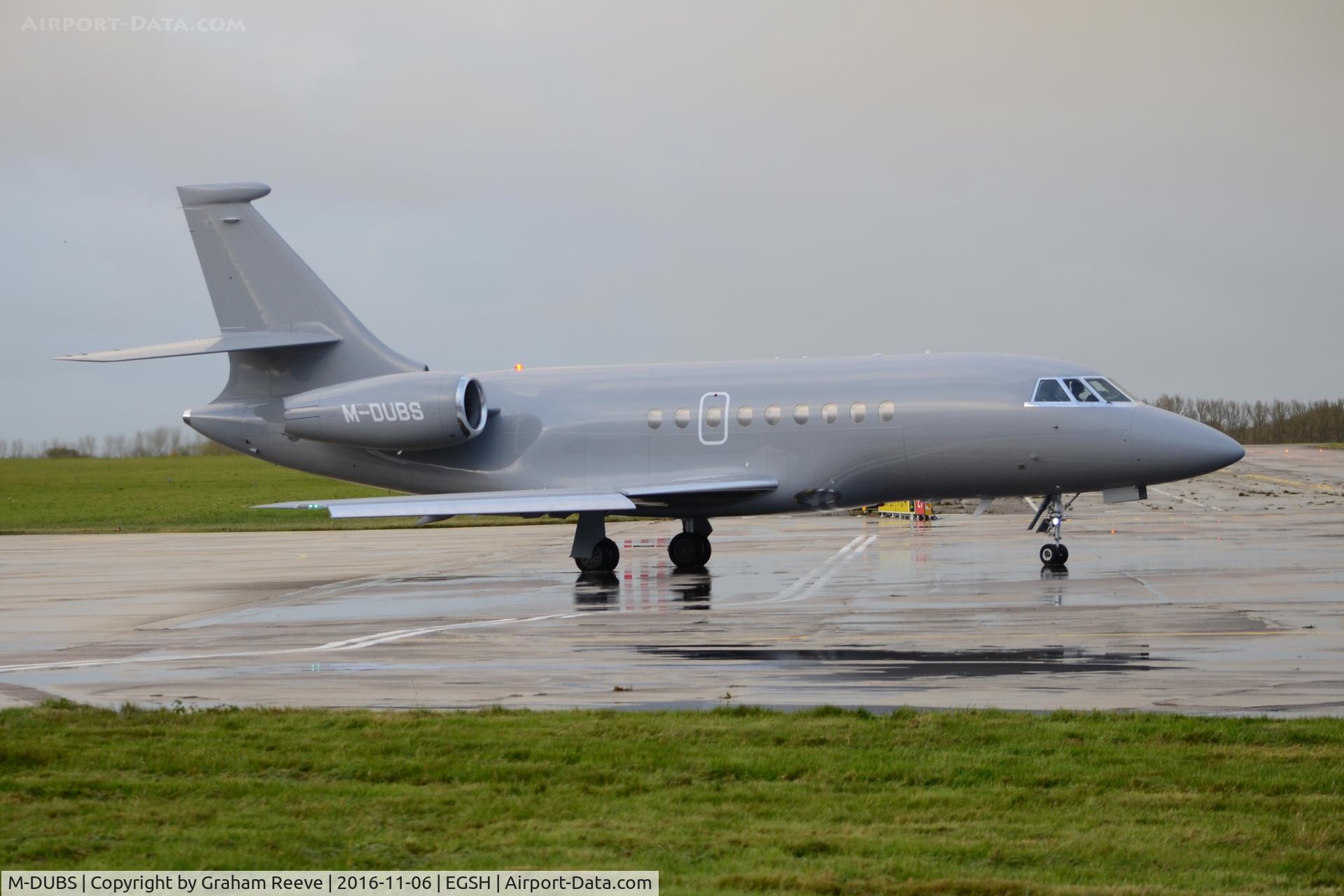 M-DUBS, 2004 Dassault Falcon 2000EX C/N 30, Departing from Norwich.