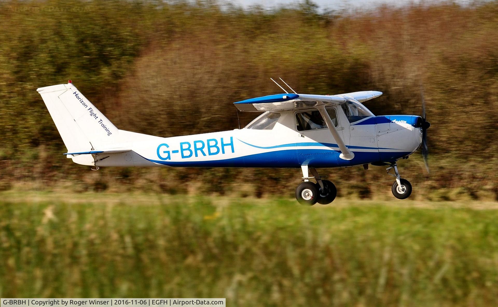 G-BRBH, 1968 Cessna 150H C/N 150-69283, Visiting Cessna 150H operated by Horizon Flight Training departing Runway 04.