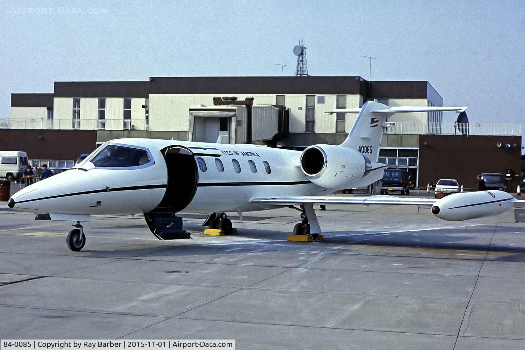 84-0085, 1984 Gates Learjet C-21A C/N 35A-531, Learjet C-21A [35A-531] (United States Air Force) (Place & Date unknown). From a slide.