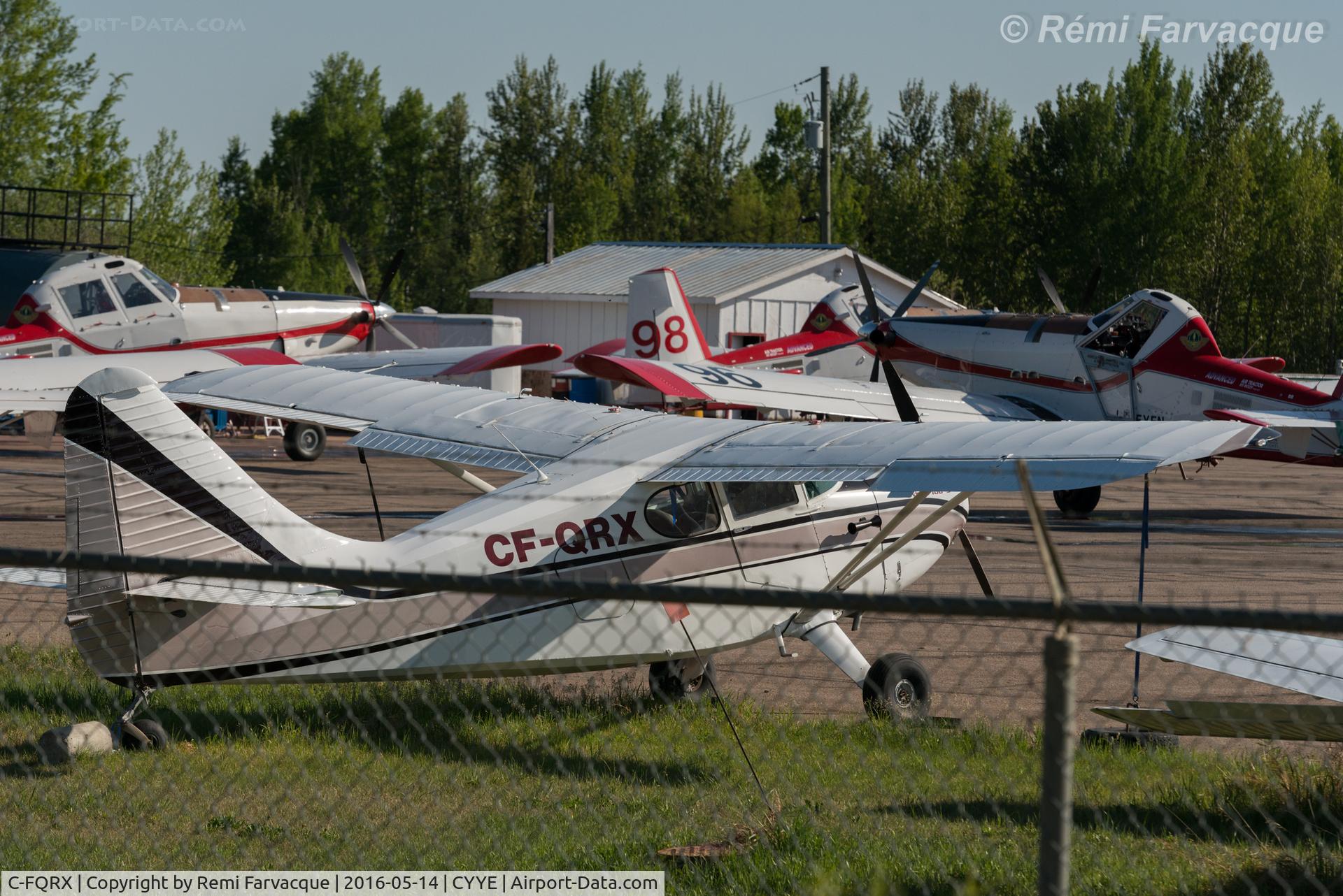 C-FQRX, 1948 Stinson 108-3 Voyager C/N 108 4619, Parked in private hangar area.