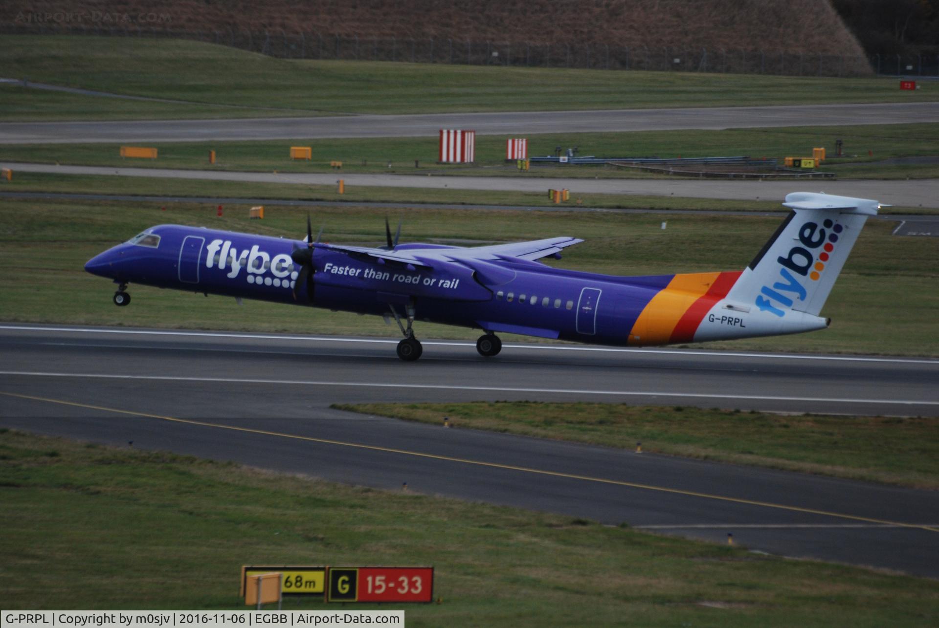 G-PRPL, 2011 Bombardier DHC-8-402 Dash 8 C/N 4380, Rotation at BHX