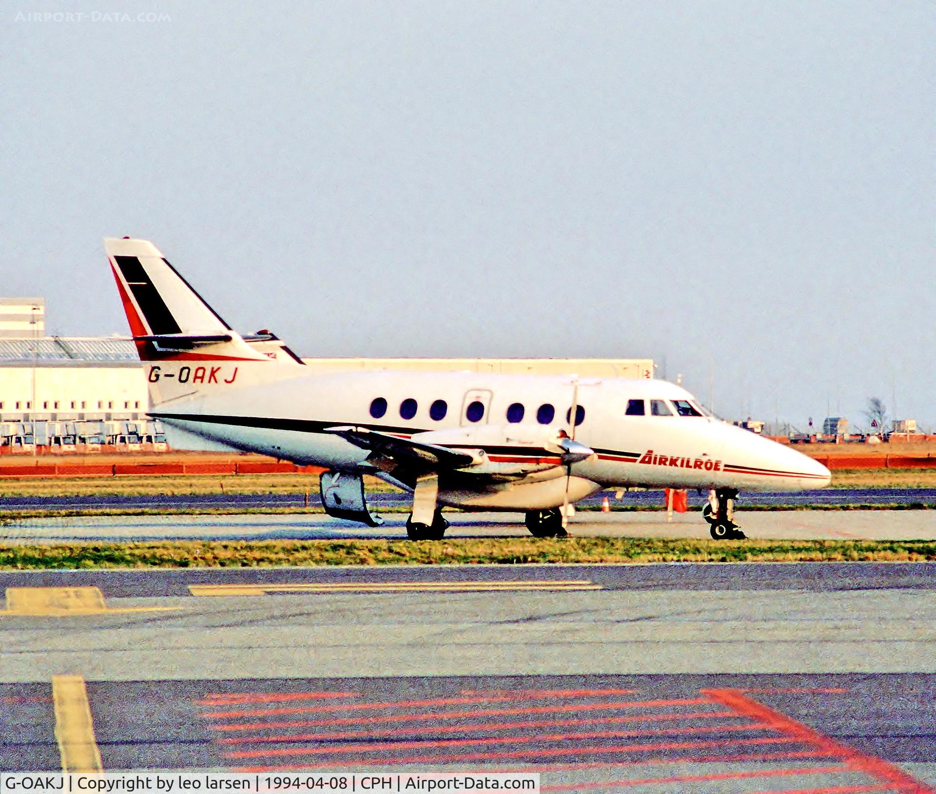G-OAKJ, 1988 British Aerospace BAe-3202 Jetstream 32 C/N 795, Copenhagen 8.4.94