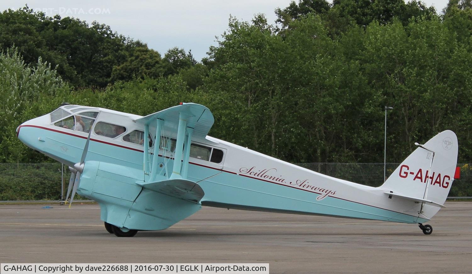 G-AHAG, 1945 De Havilland DH-89A Dominie I/Dragon Rapide C/N 6926, G AHAG at the Blackbushe Air Day