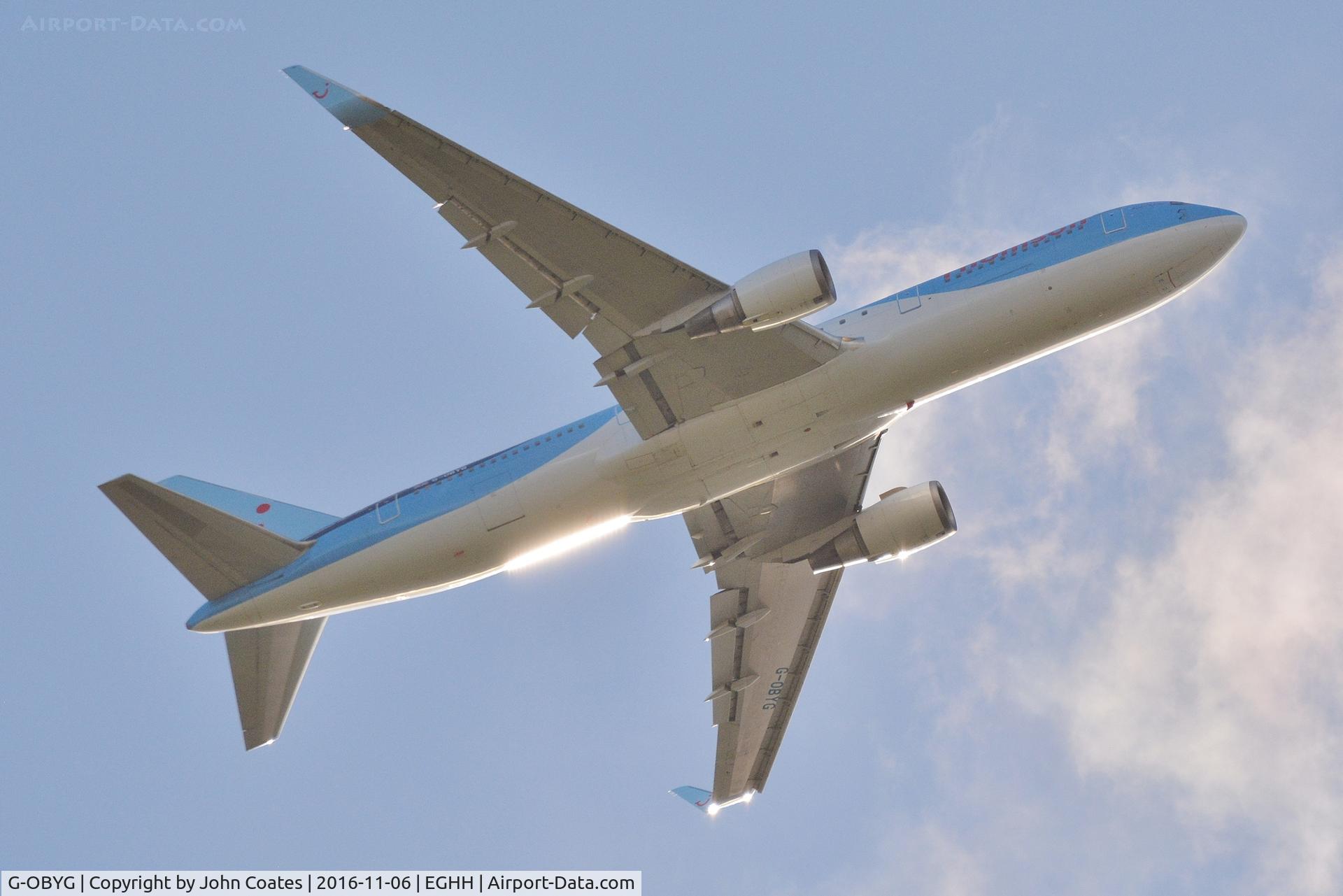 G-OBYG, 1999 Boeing 767-304 C/N 29137, Departing after returning from Barbados