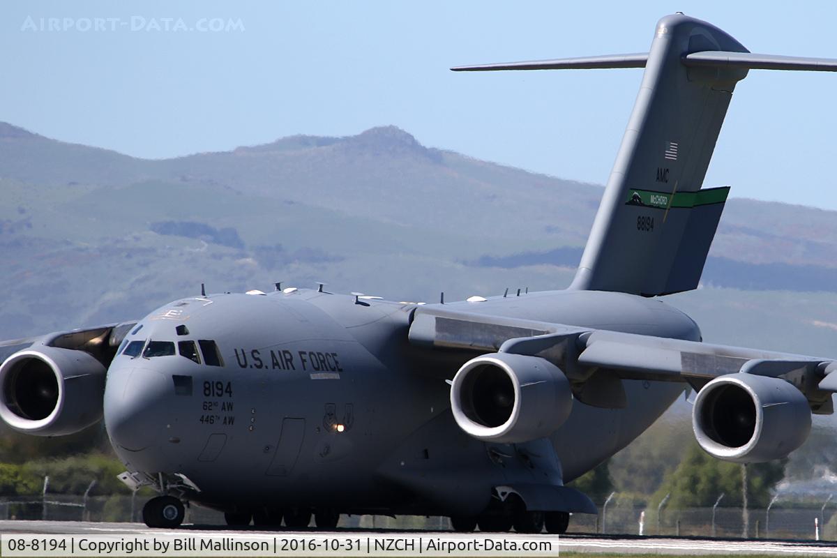 08-8194, 2008 Boeing C-17A Globemaster III C/N P-194, readying for Antartica