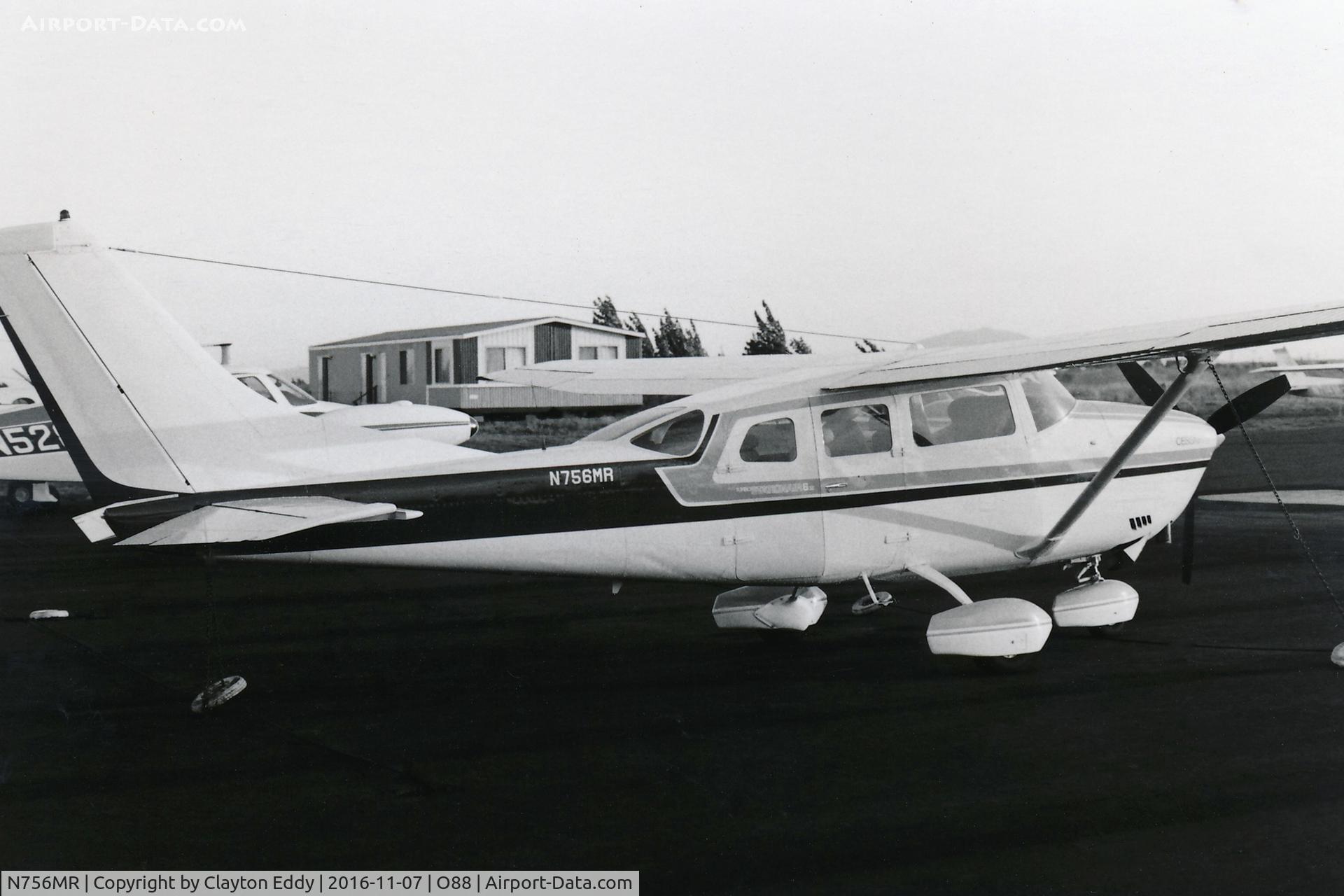 N756MR, 1977 Cessna TU206G Turbo Stationair C/N U20604204, Old Rio Vista Airport in California, mid 1970's.