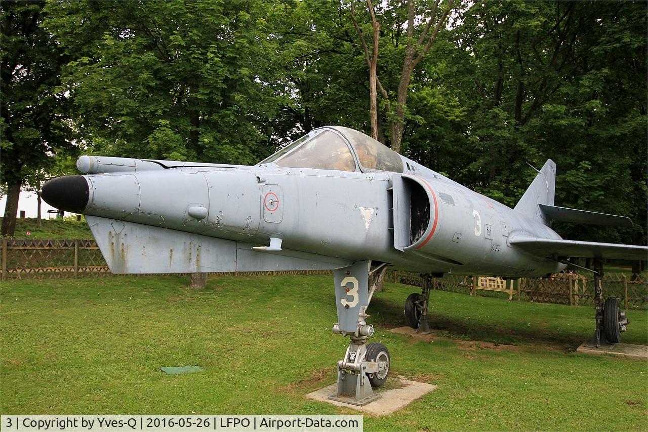 3, Dassault Etendard IV.M C/N 3, Dassault Etendard IV.M, Static Display at La Coulee Verte garden, Paray-Vieille Poste near Paris-Orly Airport