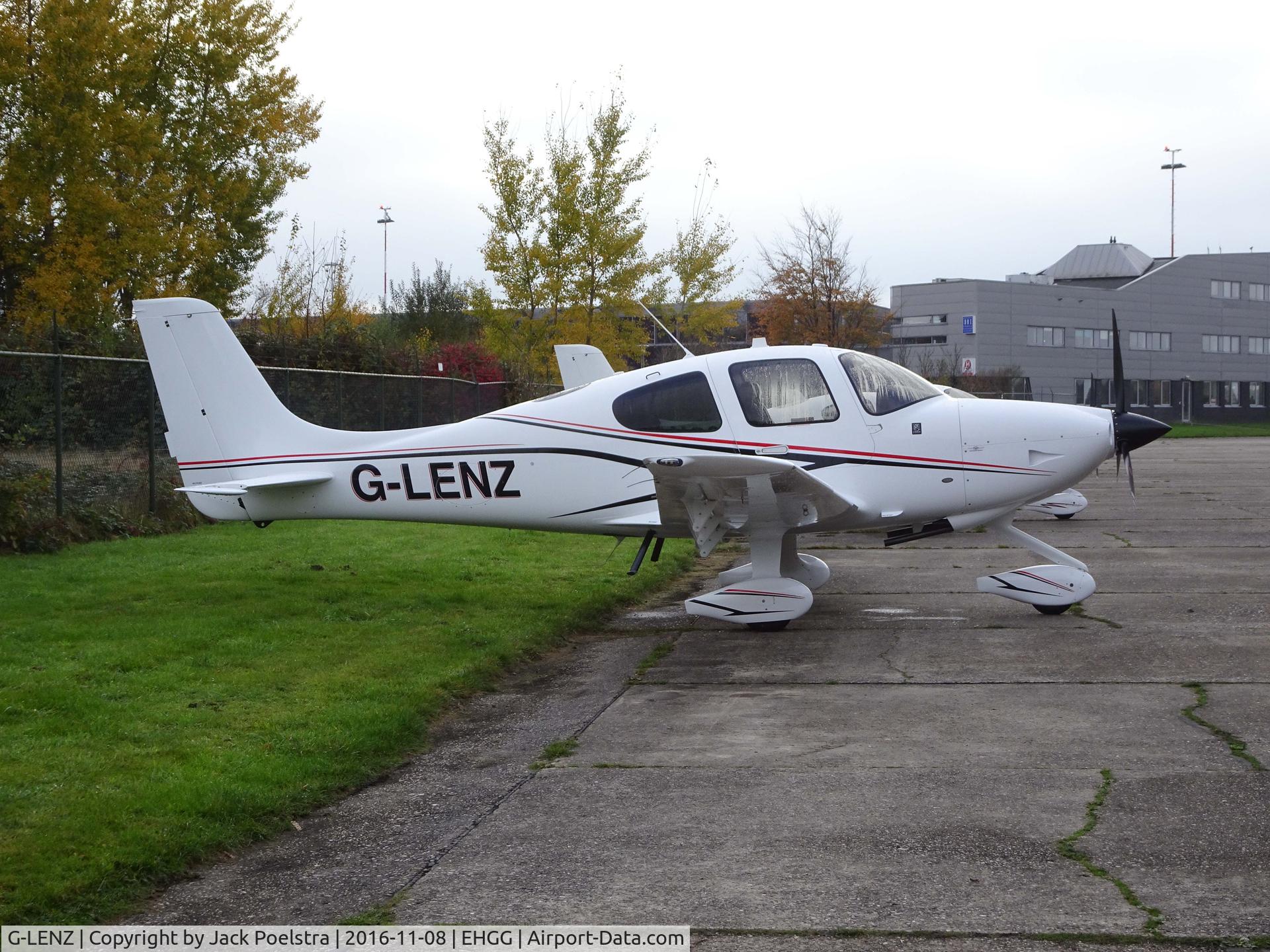 G-LENZ, 2016 Cirrus SR20 C/N 2304, G-LENZ at ramp of General Enterprise at Groningen airport