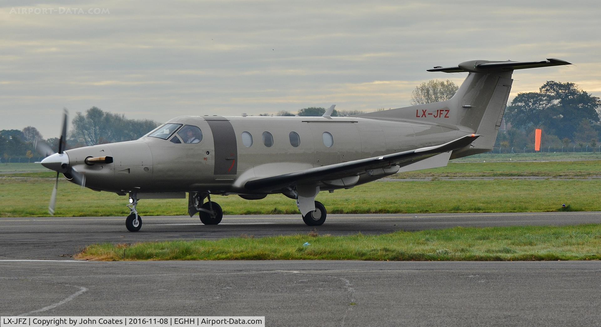 LX-JFZ, 2017 Pilatus PC-12/47E C/N 1572, Arriving at Pilatus Centre