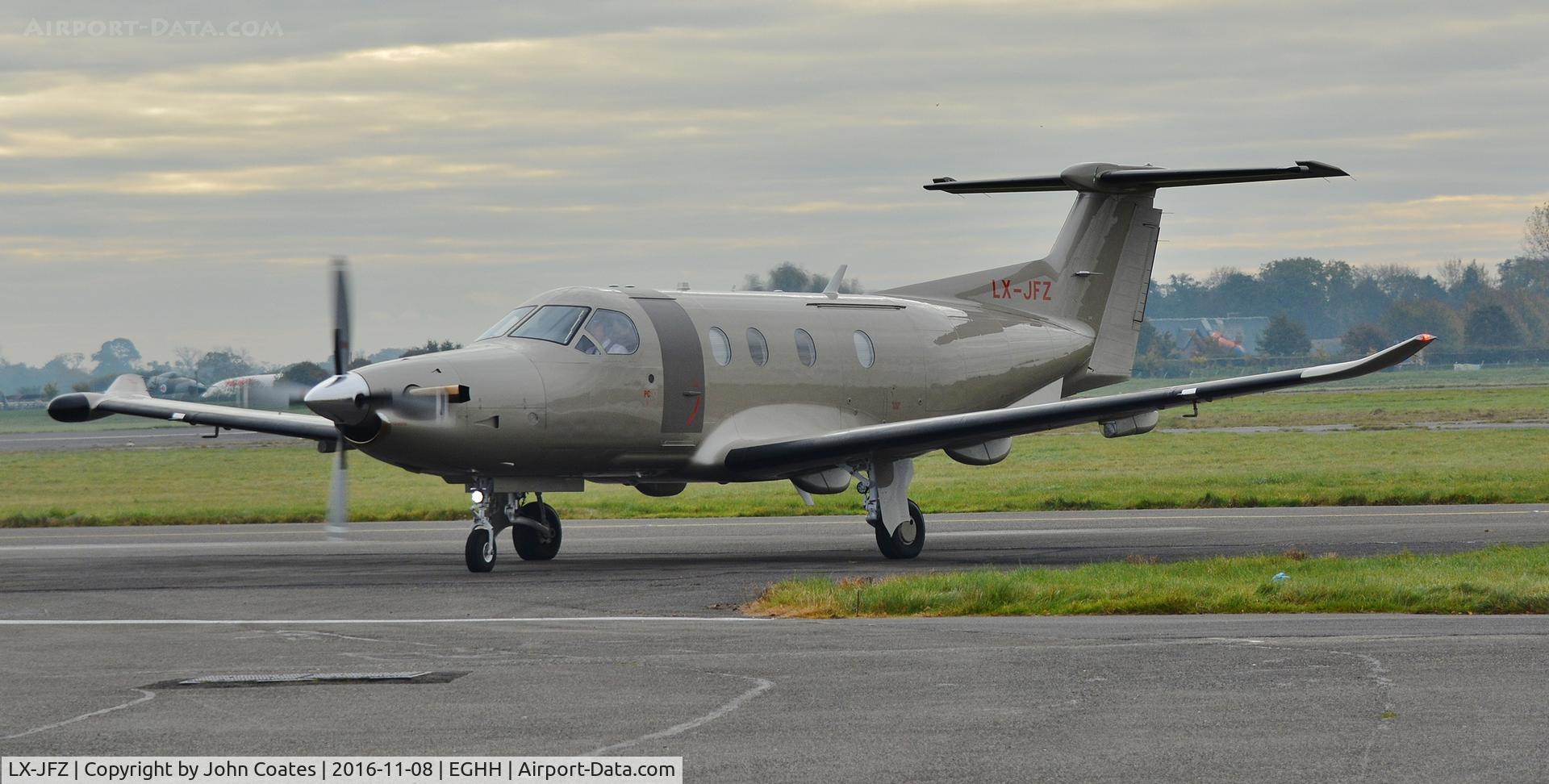 LX-JFZ, 2017 Pilatus PC-12/47E C/N 1572, Arriving on first visit
