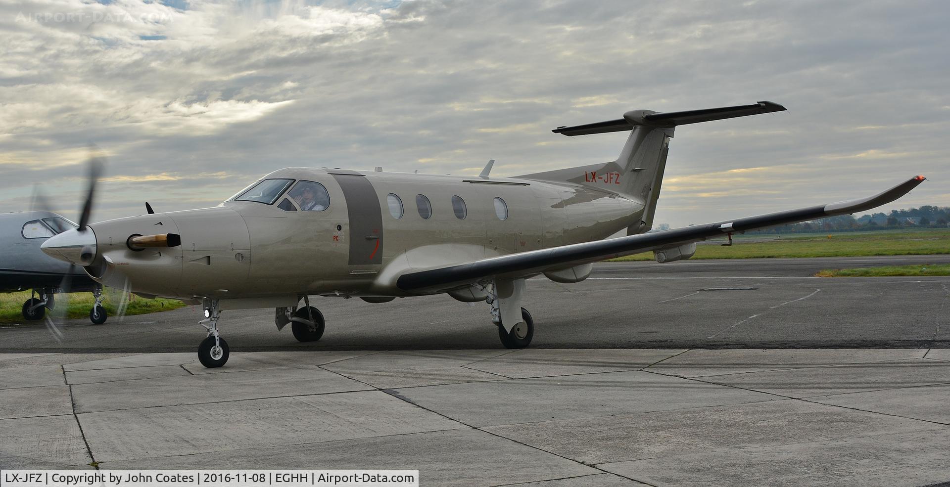 LX-JFZ, 2017 Pilatus PC-12/47E C/N 1572, Arriving at Pilatus Centre for first visit