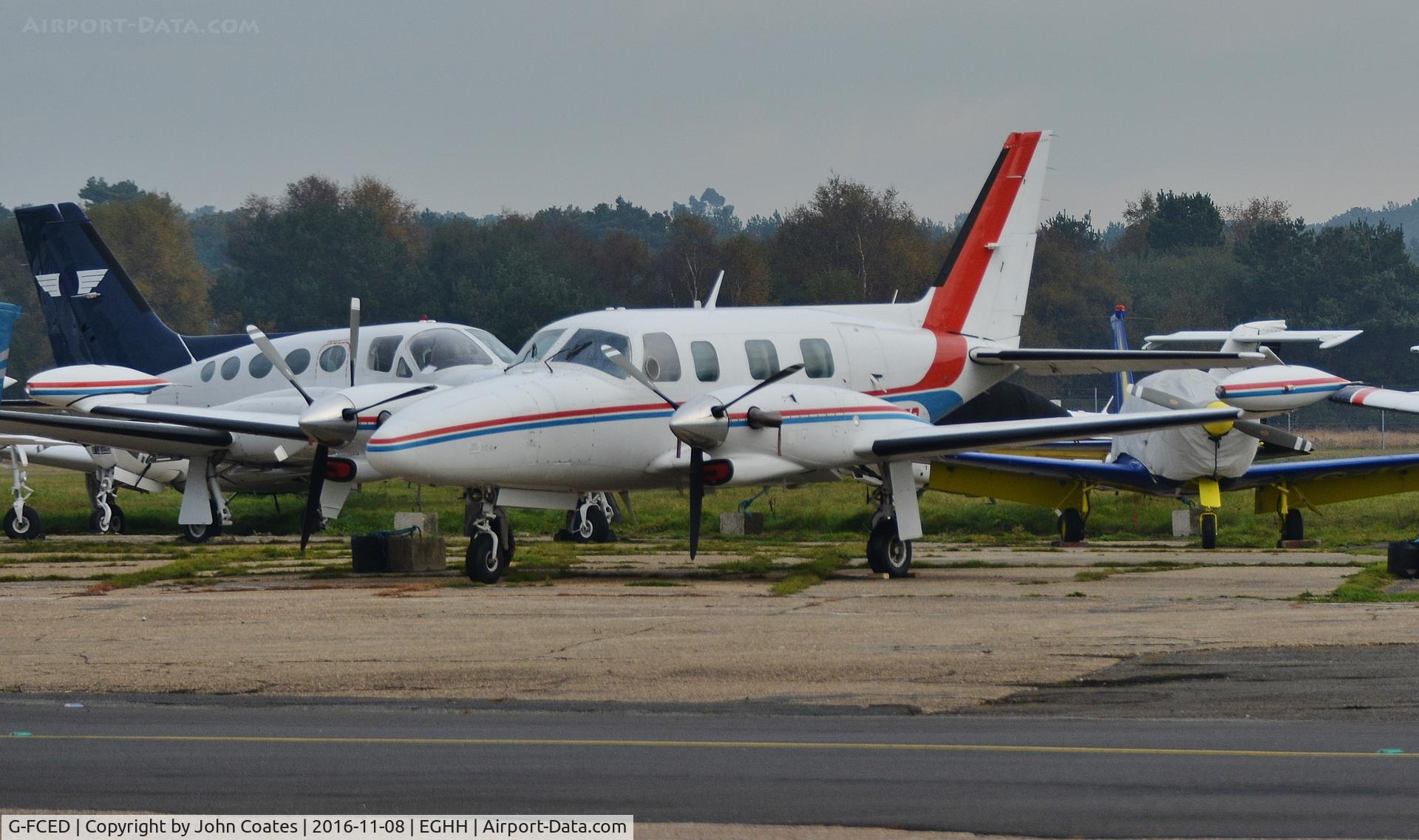 G-FCED, 1981 Piper PA-31T2-620 Cheyenne IIXL C/N 31T-8166013, Parked at Airtime