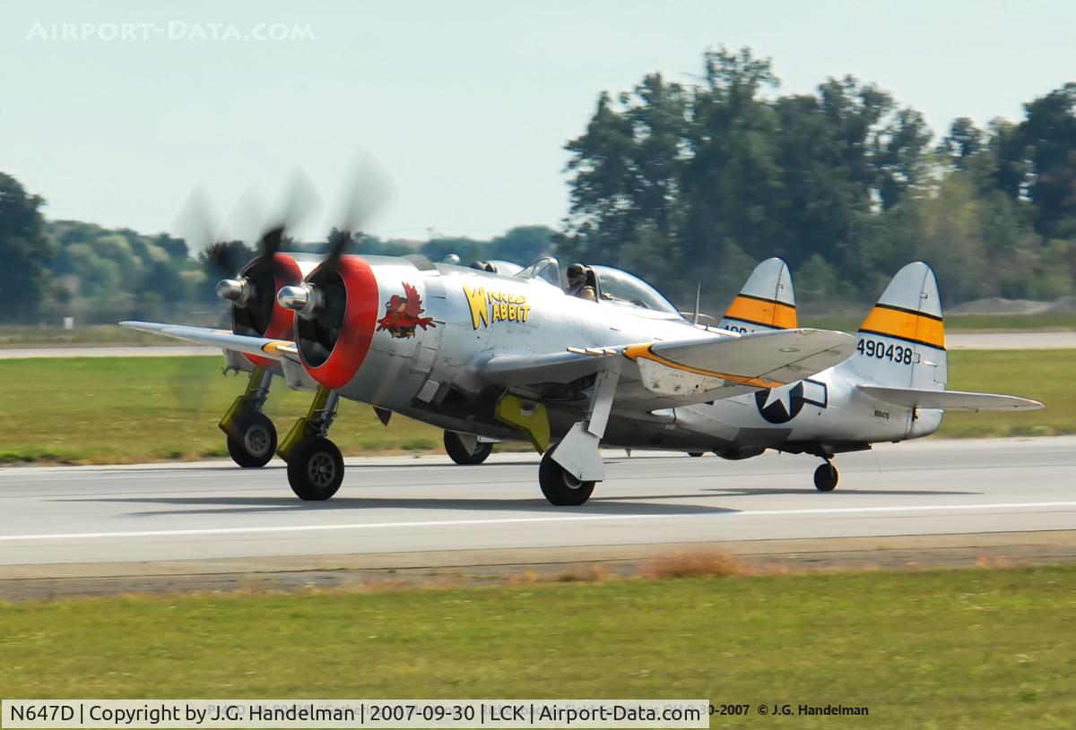 N647D, 1944 Republic P-47D Thunderbolt C/N 8955583, At Gathering of Mustangs.