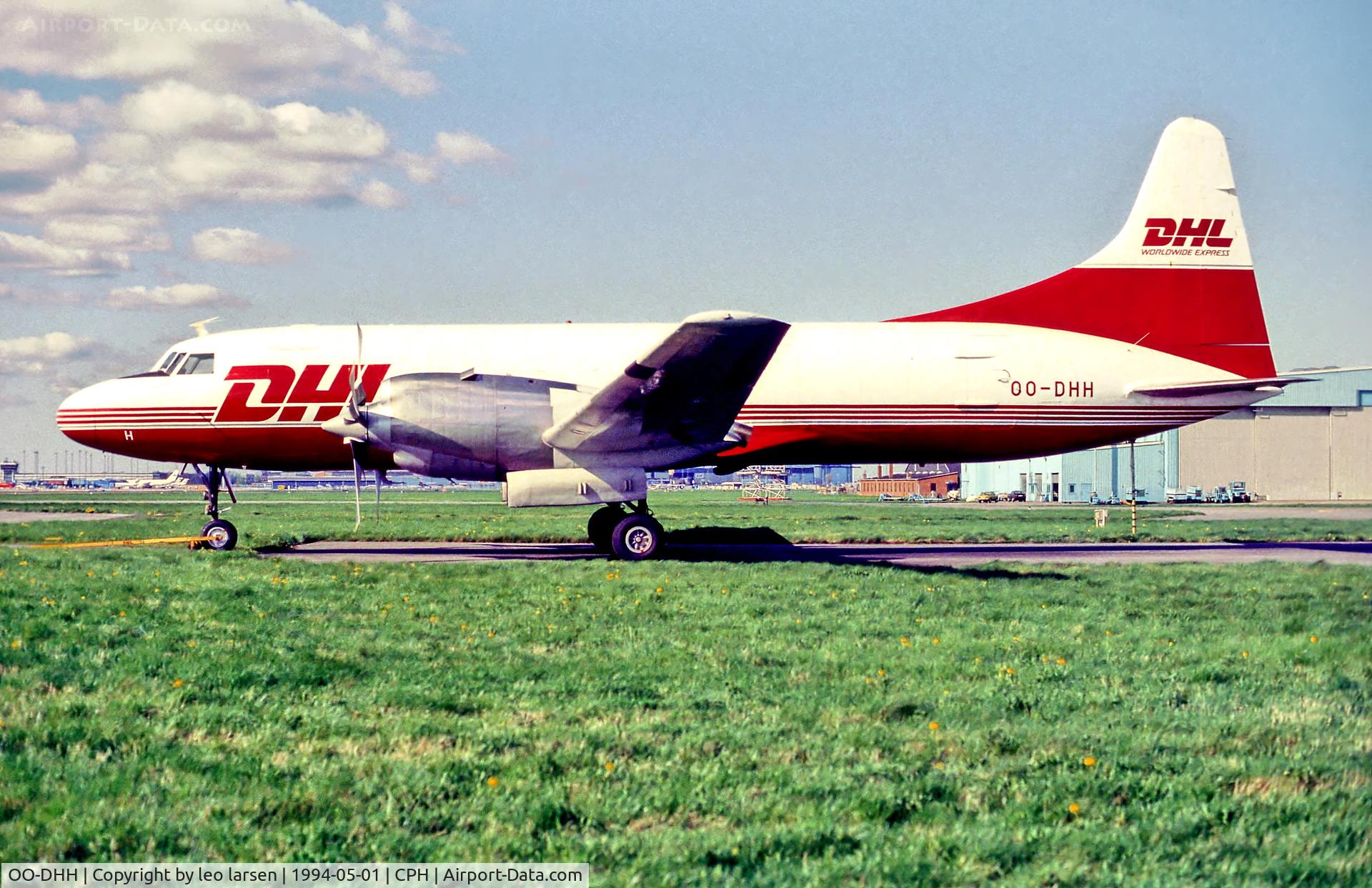 OO-DHH, 1953 Convair 580(F) C/N 186/043, Copenhagen 1.5.94